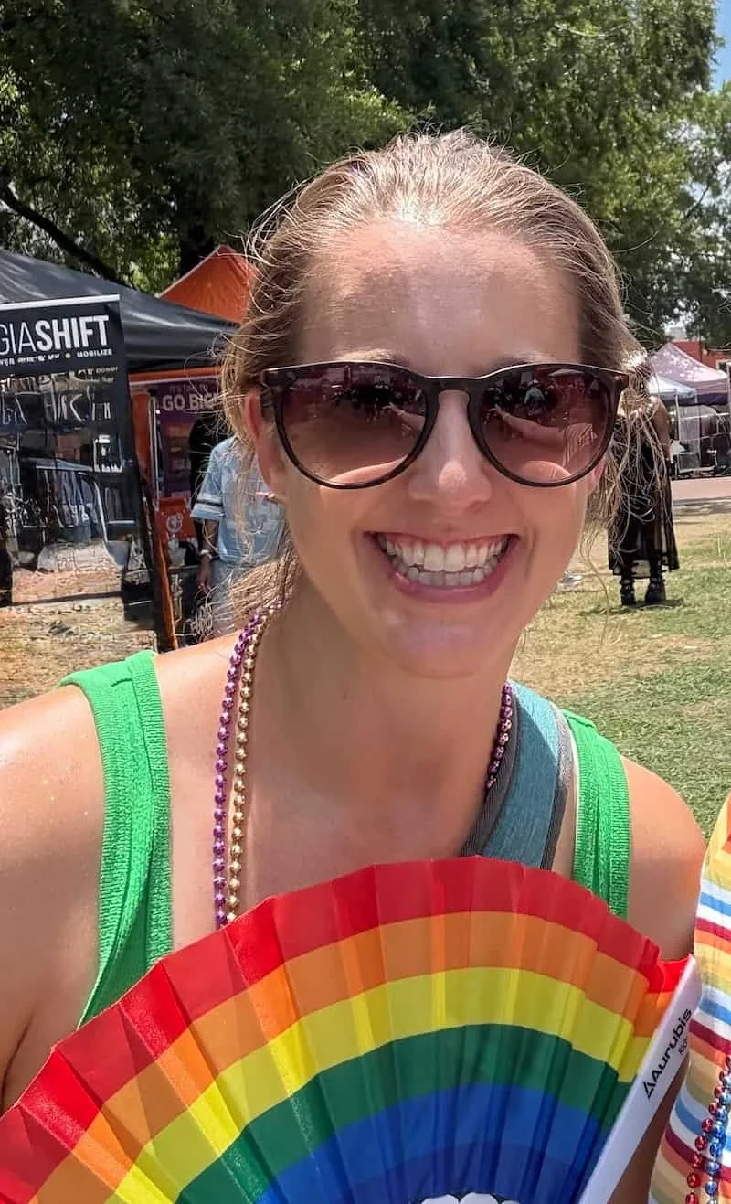 Becca Morris, LGBT+ Friendly Therapist, support her clients at Augusta Pride.