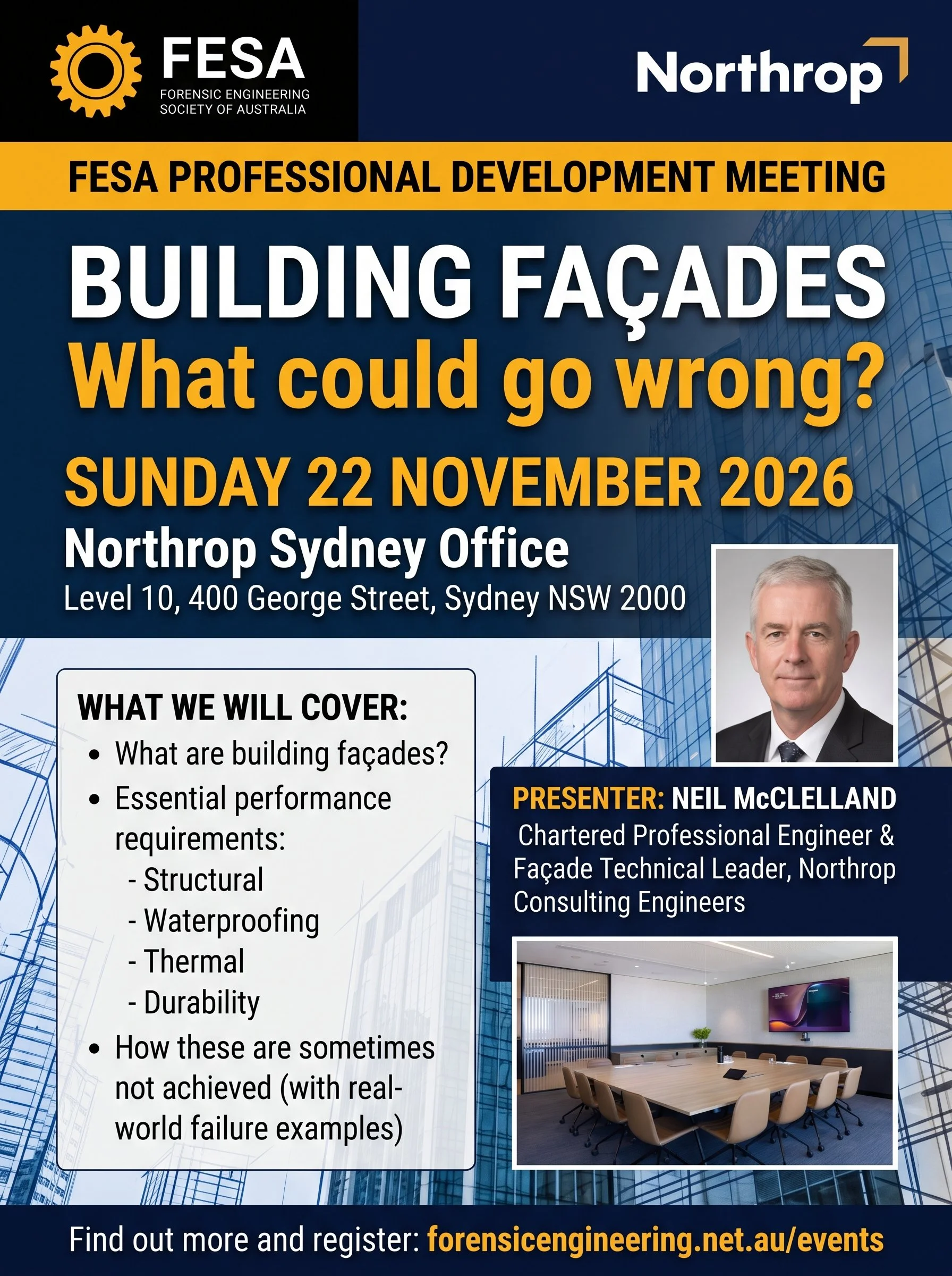 FESA Professional Development Meeting: Building Façades – What Could Go Wrong? - Neil McClelland