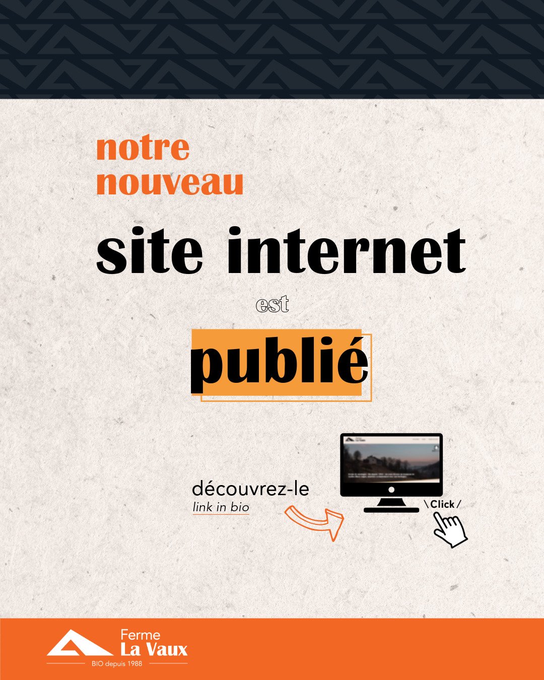 Sur le site www.fermelavaux.ch, vous pourrez d&eacute;couvrir nos valeurs, nos modes de travail et commander directement nos produits.