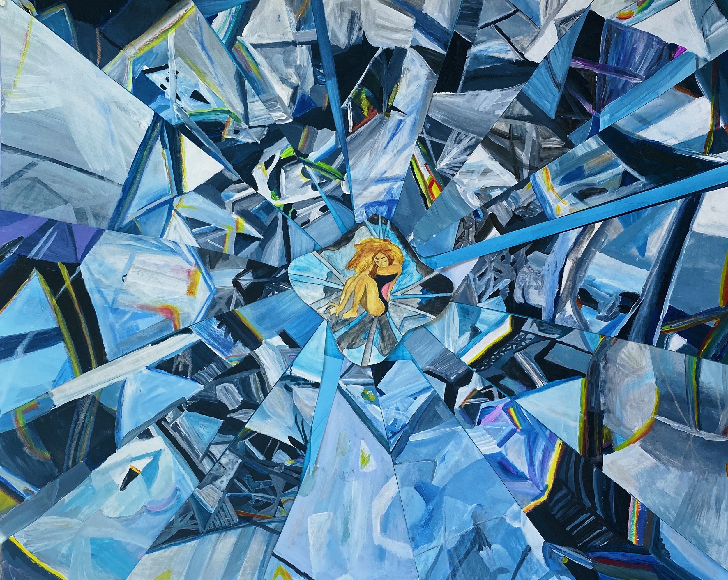 acrylic and watercolor; featured in art show