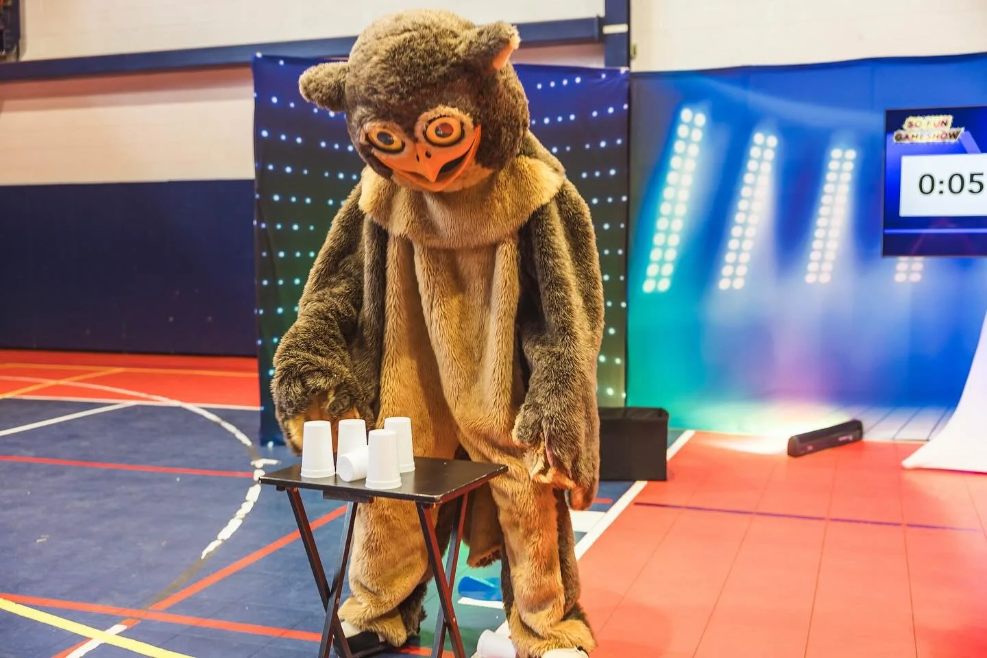 Southhampton&rsquo;s mascot Hampy got into the FUN! You never know WHO might be coming up to the SO Fun Stage? 🦉🎉@southamptondaycamp