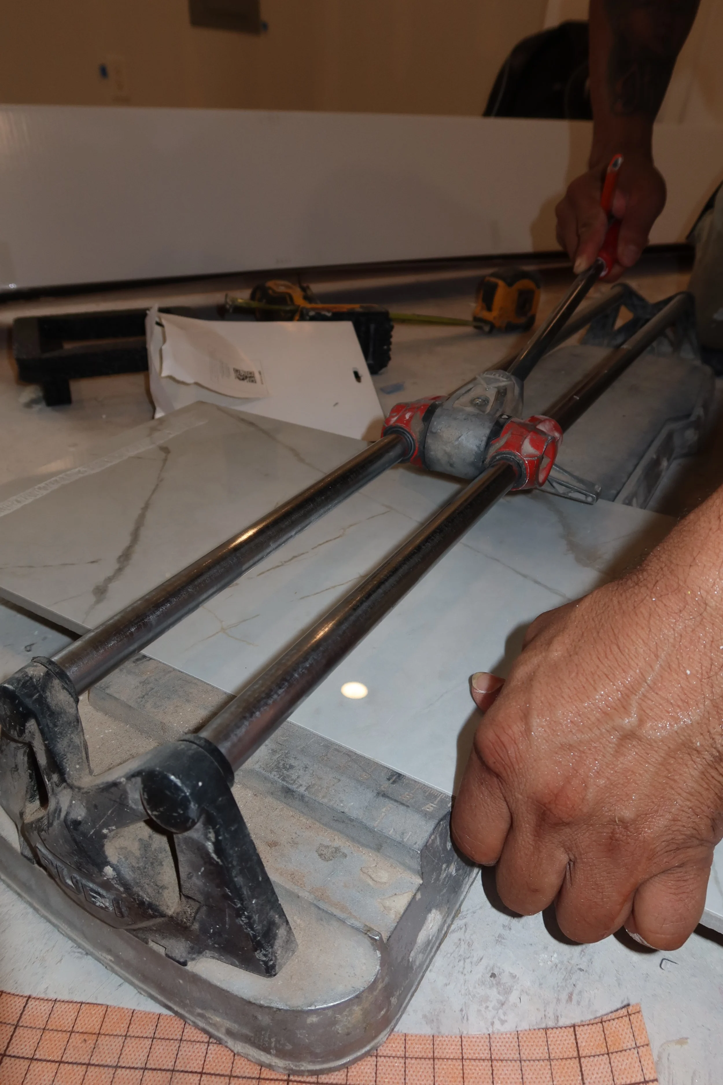 Shower tile upgrade featuring modern ceramic tile design