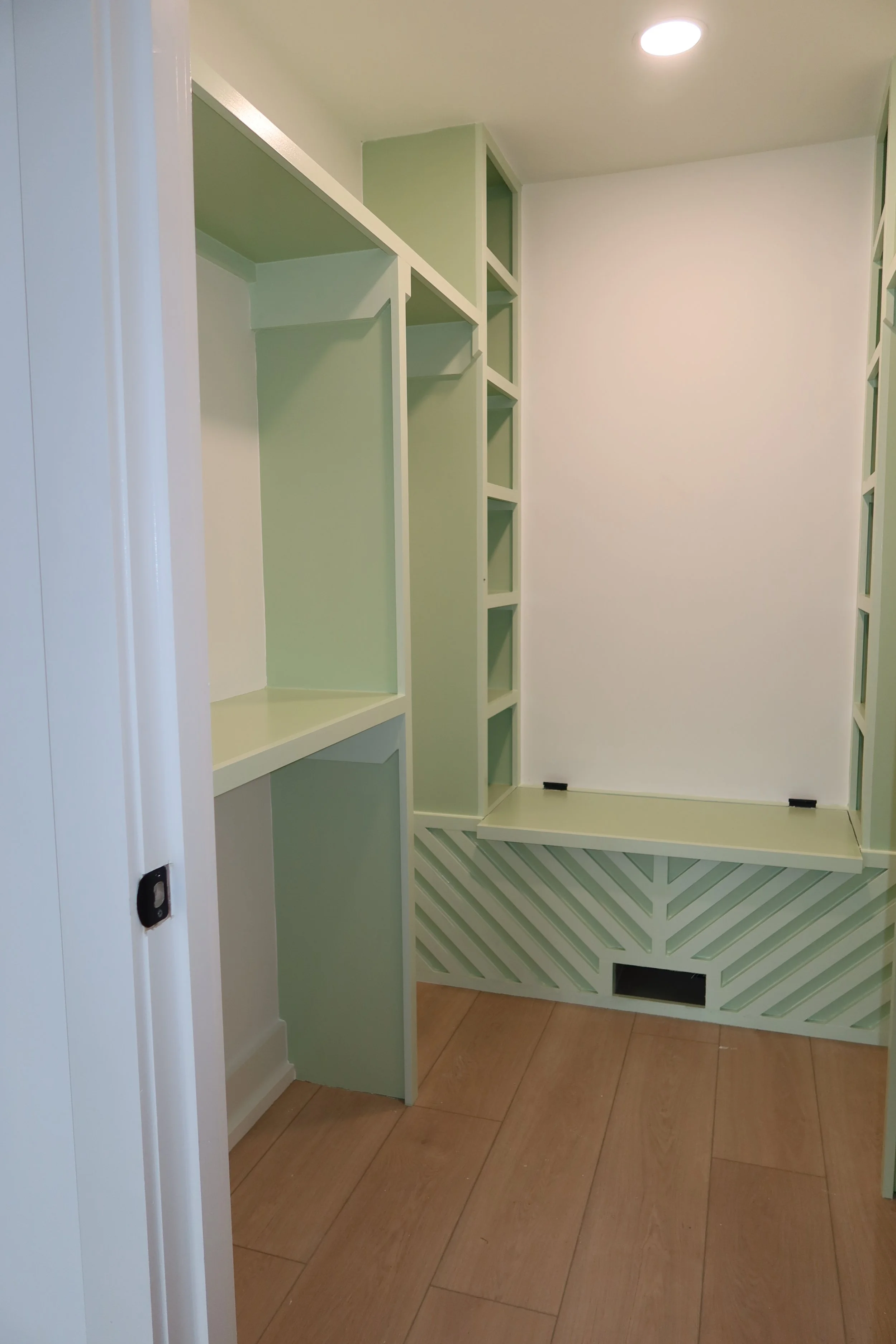 Luxury Nashville closet renovation with handcrafted wood cabinetry