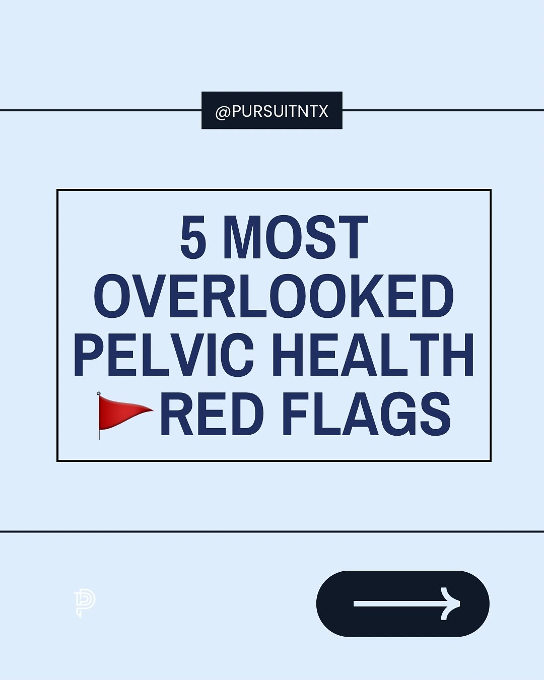 Your pelvic floor is talking &mdash; are you listening?
 Most people ignore early pelvic health red flags 🚩🚩🚩 until the pain, pressure, or leakage gets in the way of training, daily life, or confidence.

Swipe through to see the 5 most overlooked 