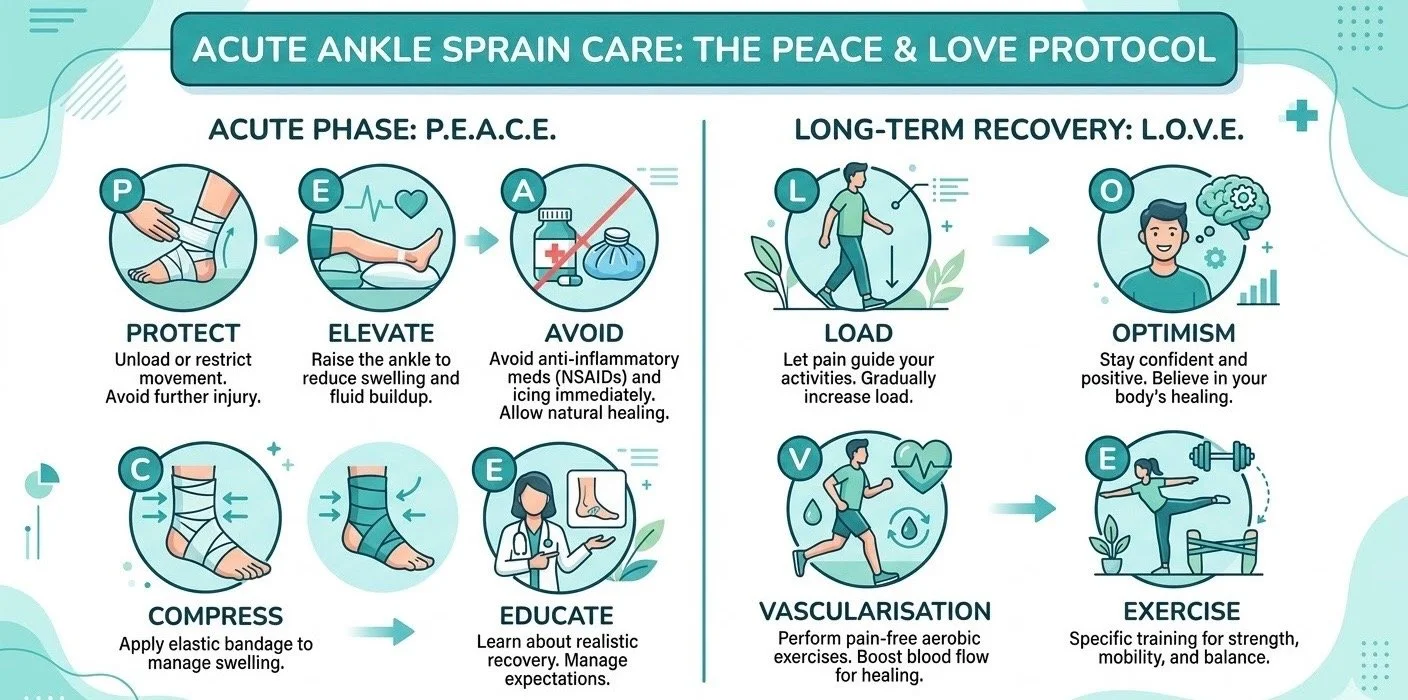Ankle Sprain Recovery: Why PEACE &amp; LOVE is Replacing RICE