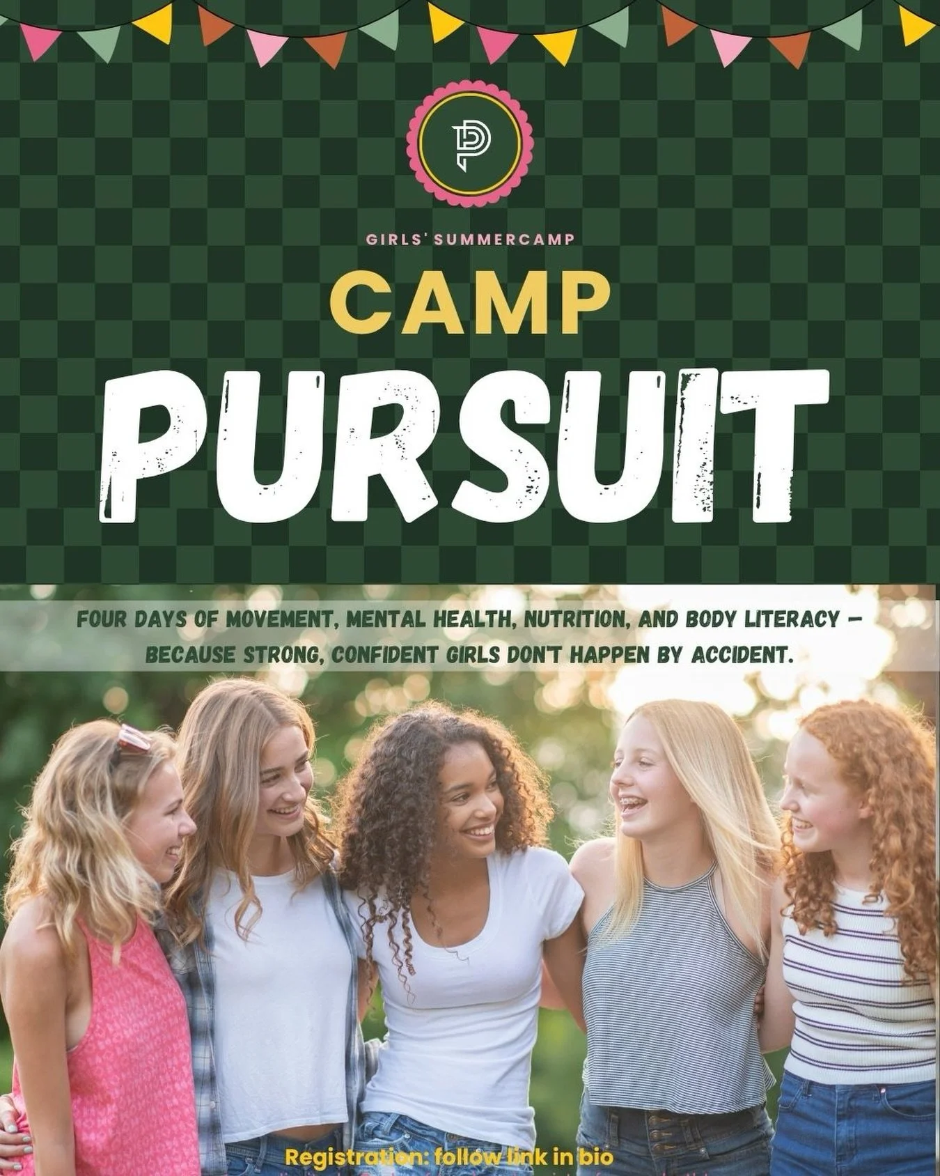 🌻Introducing Camp Pursuit 🌻&mdash; the camp we wish we had. 

Four days of movement, mental health, nutrition, and body literacy built for middle and high school girls who deserve real answers about their bodies &mdash; not filtered ones.

June 15&