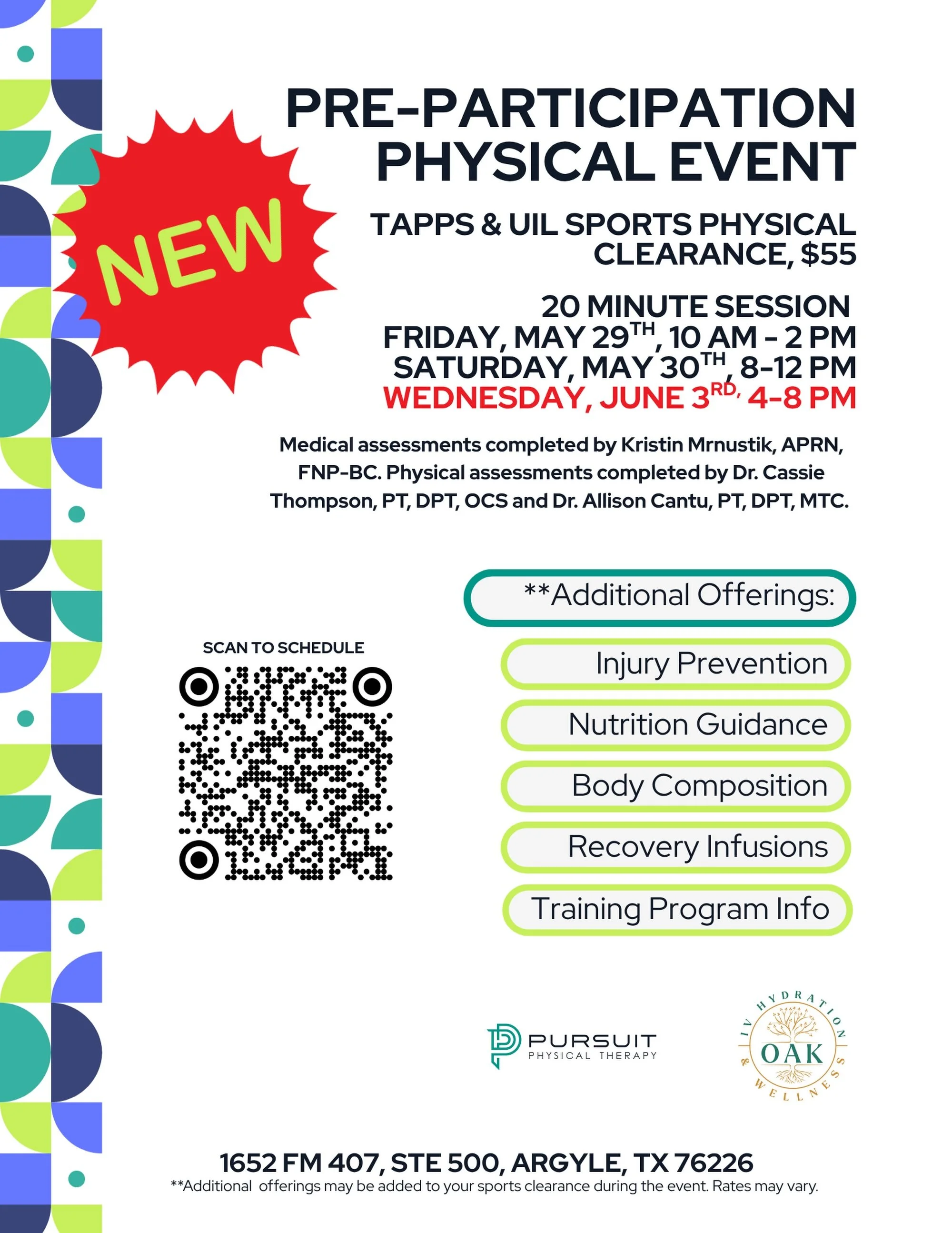 We&rsquo;ve added another date for pre-participation physicals since we are fully booked for the first dates! 

Excited to meet everyone and get this next season started! Sign up before these spots run out! 

Check out these other businesses that wil