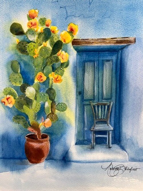 In the middle of winter, I found myself craving warmth and light.
This little cactus, a sunlit wall, and a blue doorway felt like a small reminder of summer. 🌵☀️

#watercolorartist
#winterwarmth
#artistsoninstagram
#inspiredbylight
#dailyinspiration