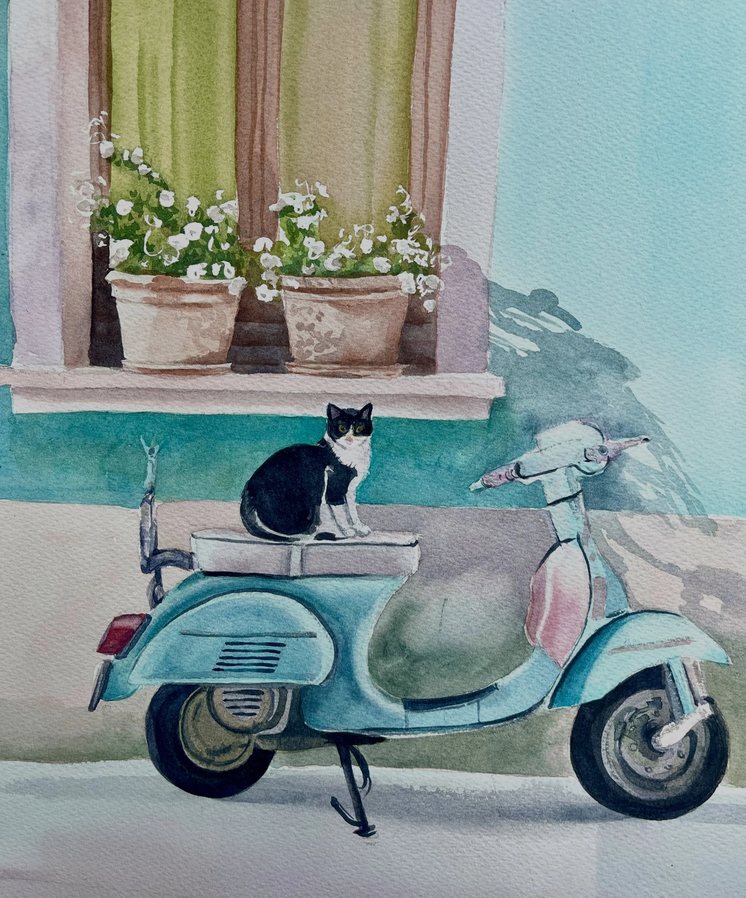 I think this watercolor is finished.
At least today. 😊
One of the hardest parts of painting is knowing when to stop. There&rsquo;s always one more shadow to darken, one more detail to add, one more thing to tweak.
But sometimes the challenge is putt