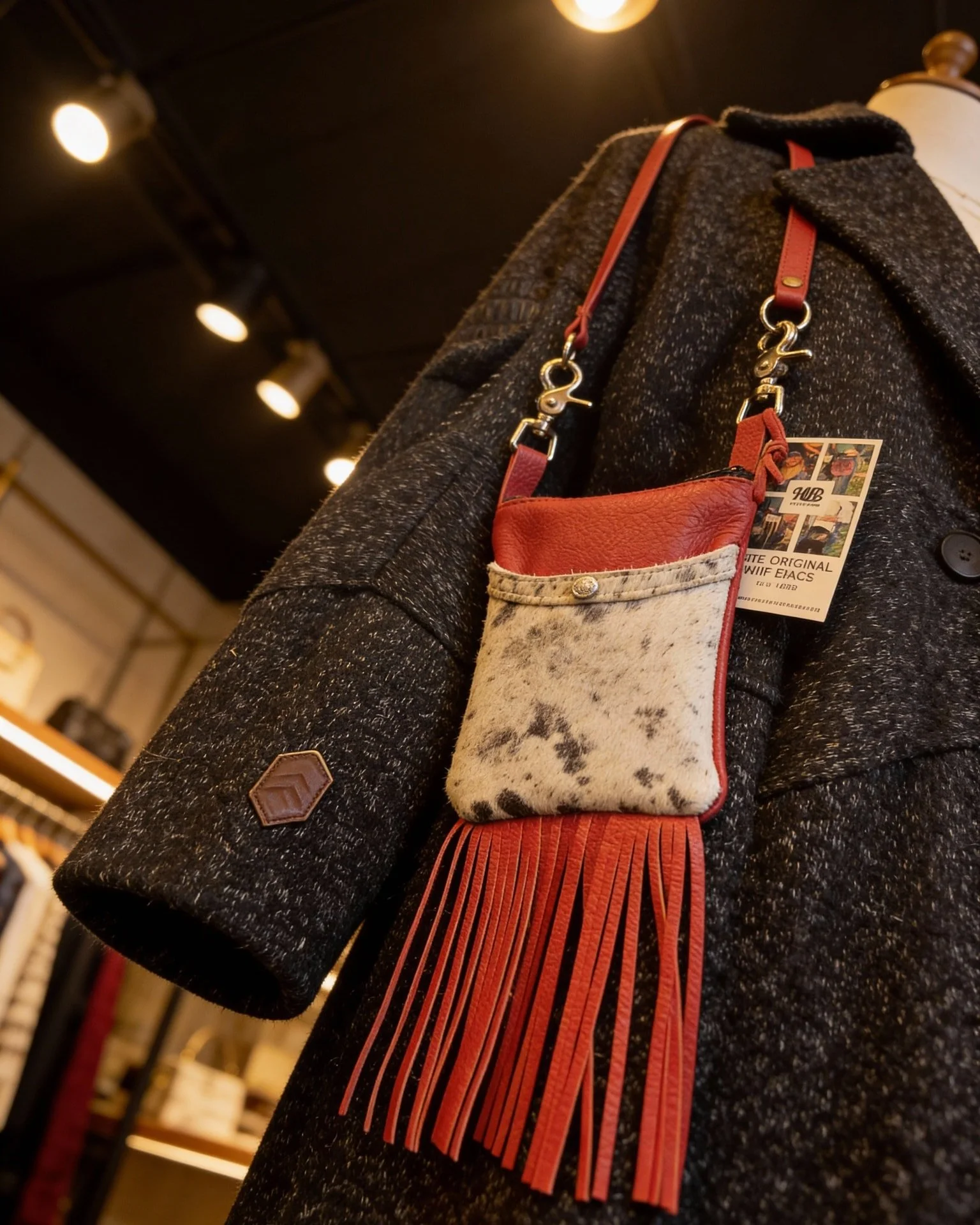 Meet your new statement piece ❤️🤠

This crossbody purse is crafted from rich red leather and genuine cowhide, it&rsquo;s got that perfect mix of rugged charm and eye-catching style. The fringe adds movement and attitude, giving every outfit a little