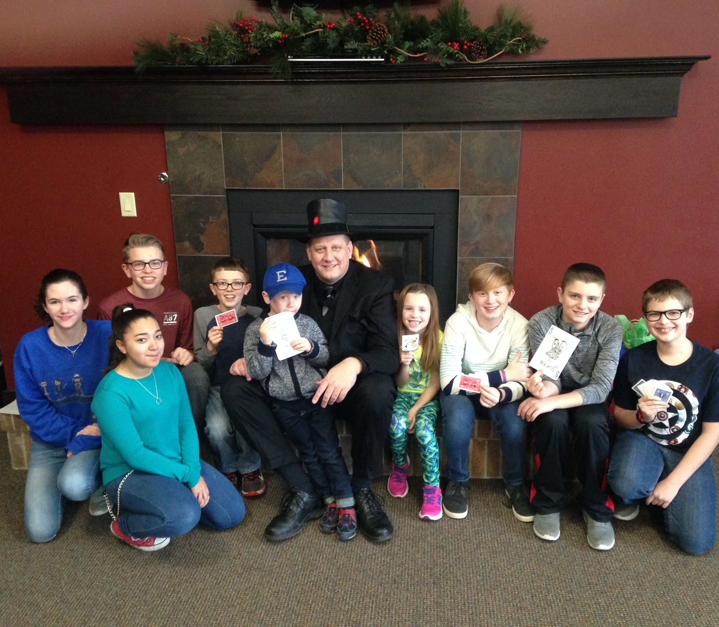 Big Patrick the Magician at the Miller's party