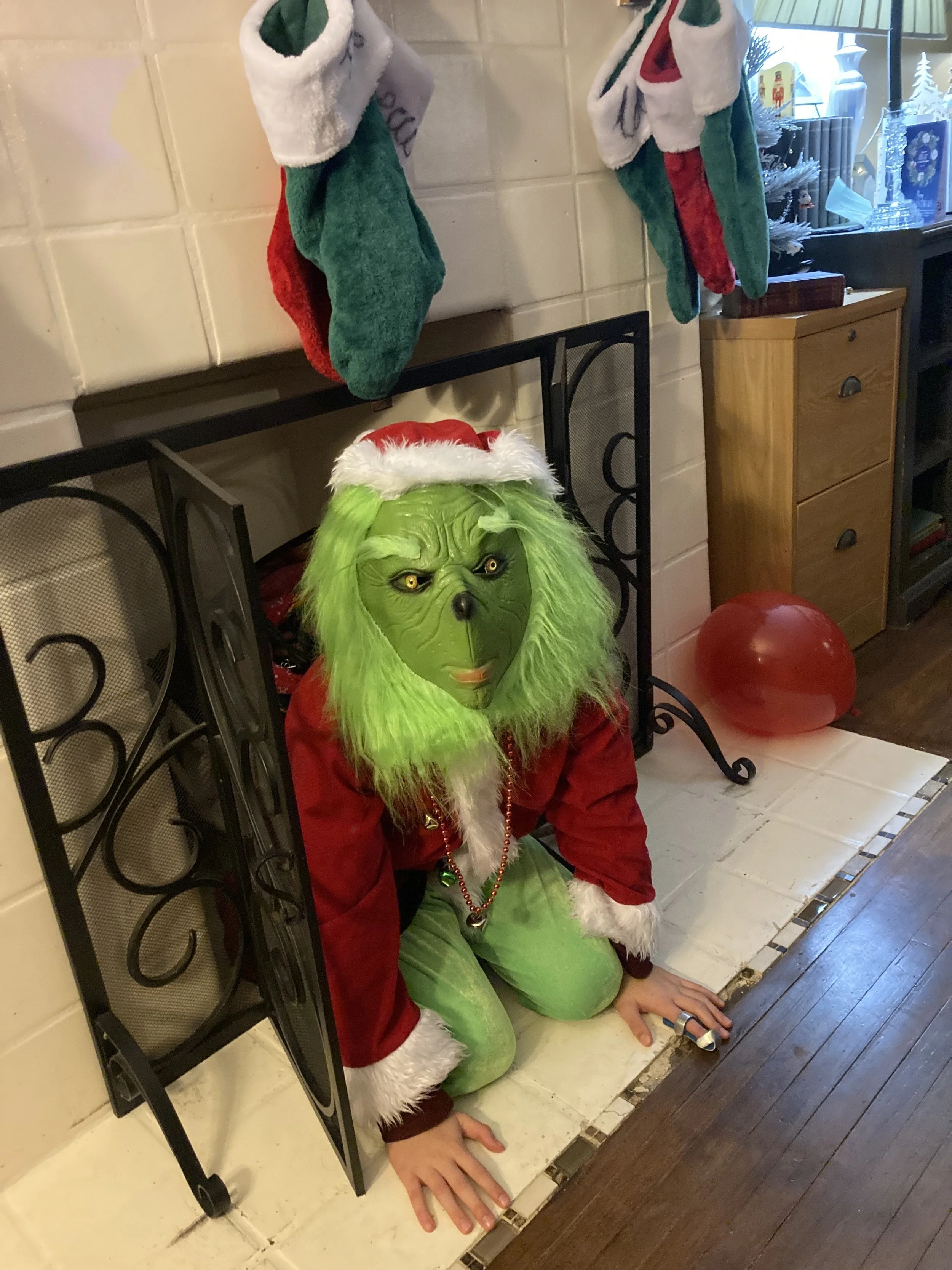 The Grinch at a Christmas Event of Big Patrick's Magic