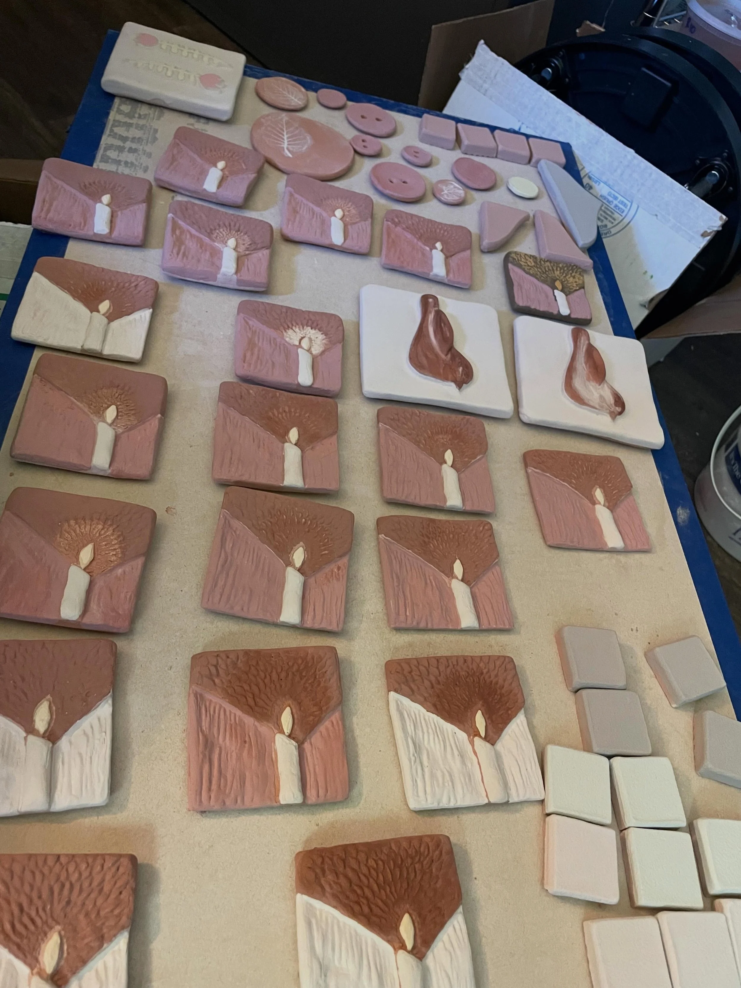So busy glazing for the last firing before Art A Whirl this weekend! I&rsquo;m excited to be a guest at @fluxartsne @claysquared ! I&rsquo;m looking forward to connecting with people, showing my recent work, and learning more about my place within th