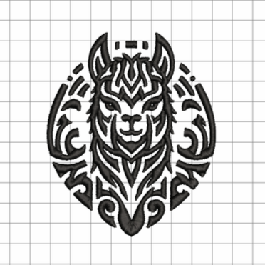 Llama Tattoo Art 2.1  Notions Pouch