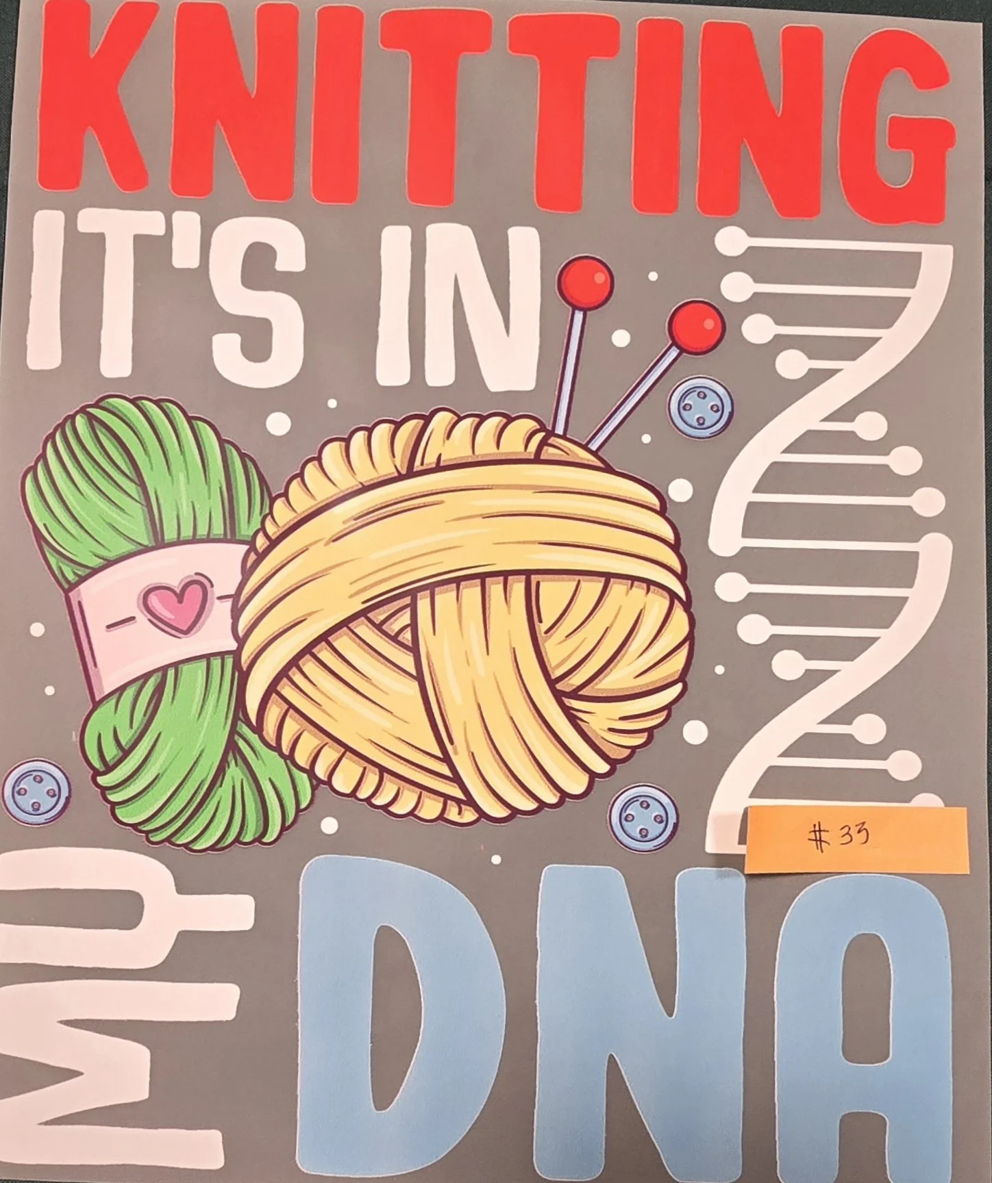 Knitting in my DNA Adult T-Shirt (D33)