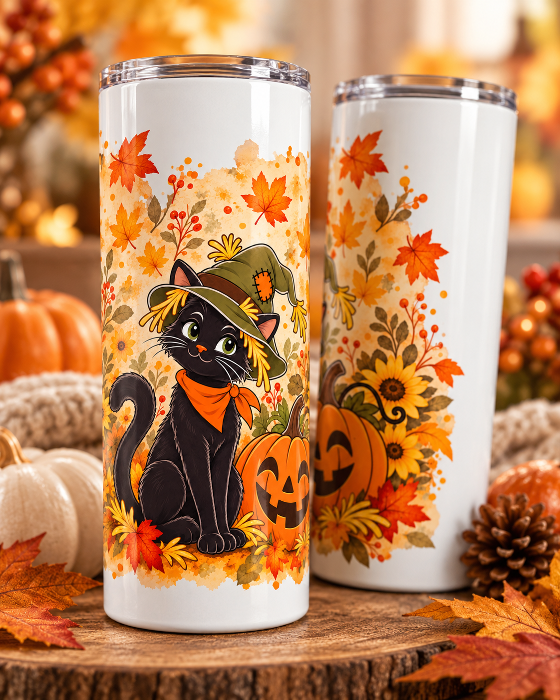 Scarecrow cat 20oz Tumbler