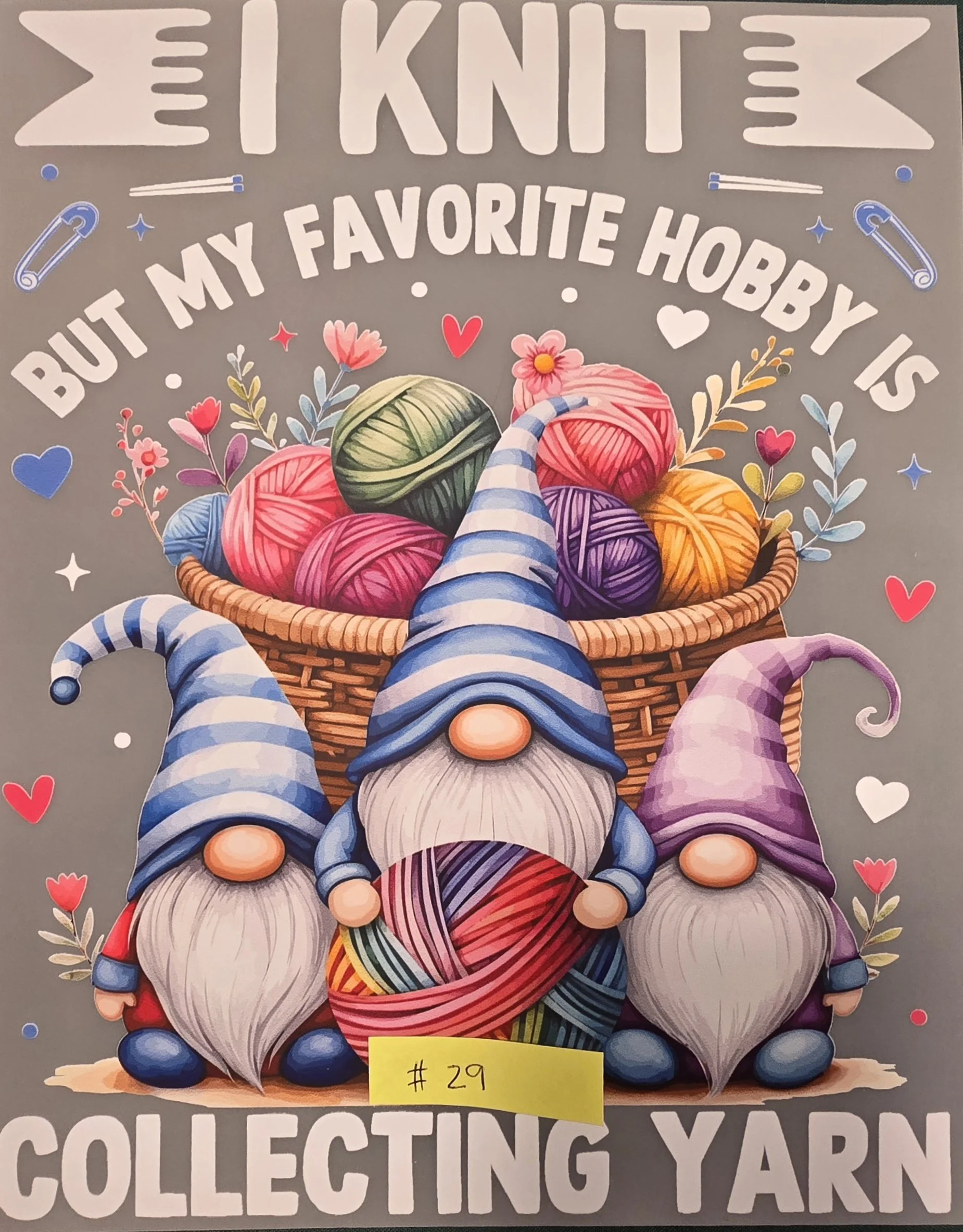 I Knit Favorite Hobby Collecting Yarn Adult T-Shirt (D29)