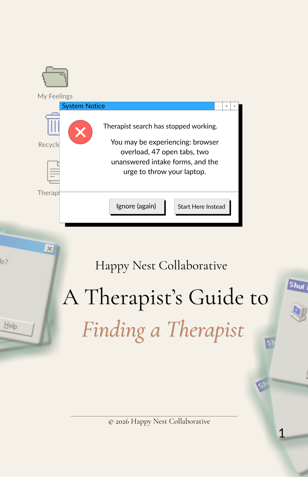 A Therapist’s Guide to Finding a Therapist: What are you carrying?