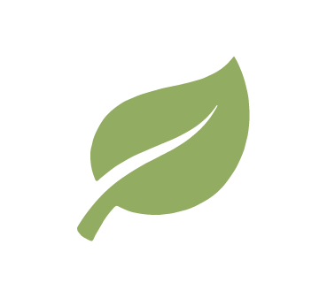 A stylized green leaf with a black background.