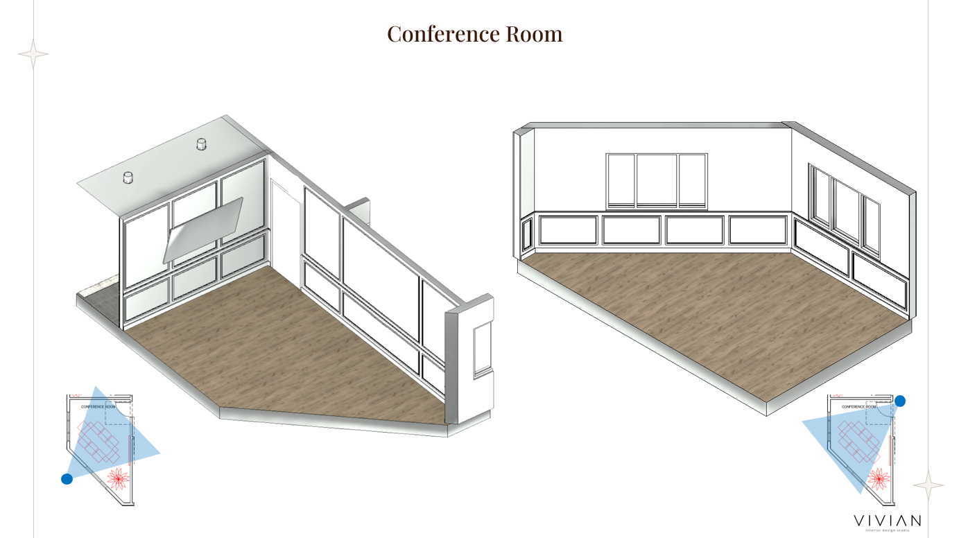 Conference Room- Wall Trim Rendering