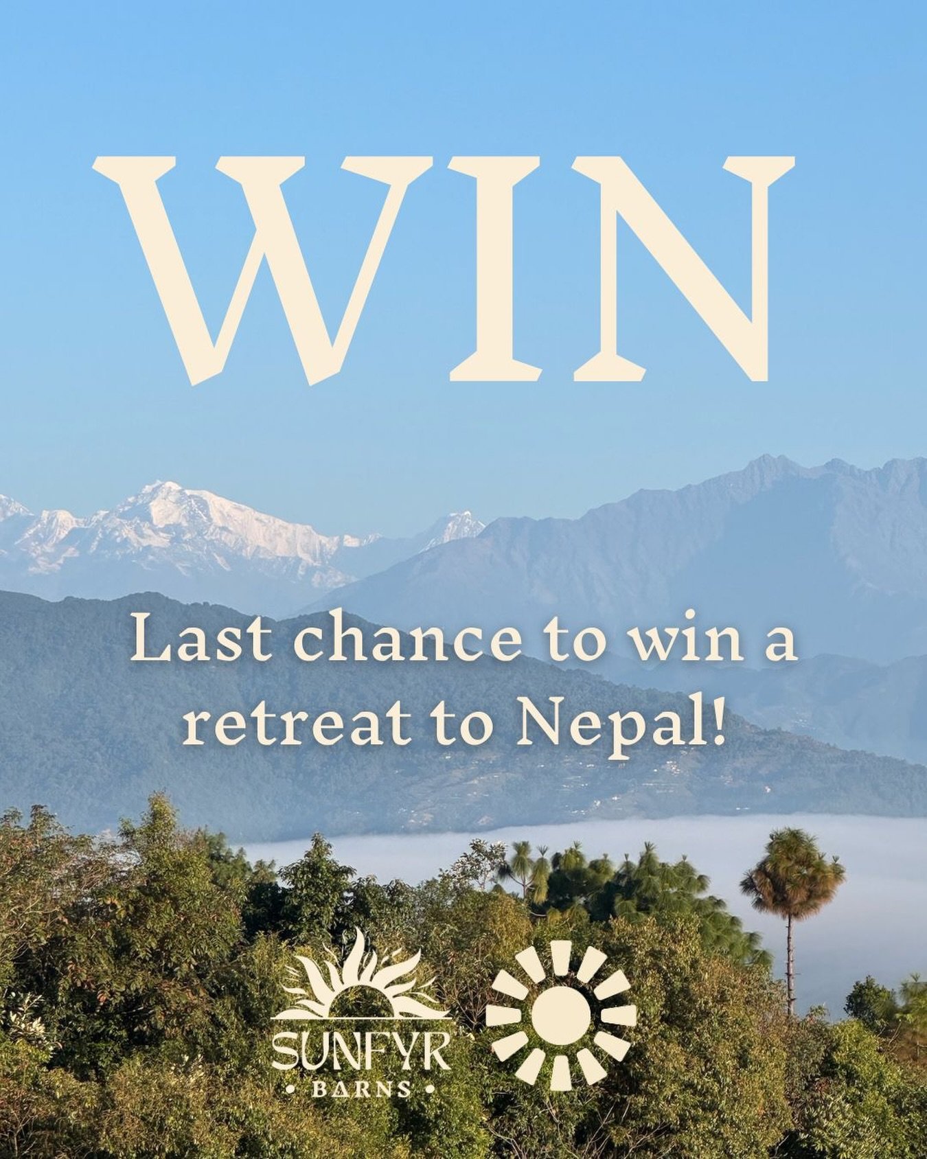 ✨ Last chance to win a place on the trip of a lifetime&hellip; 

Our sister company, @freedomyoga_retreats, is giving away a spot on their incredible Nepal Retreat, and there are only a few days left to enter.

If the Himalayas have been whispering t
