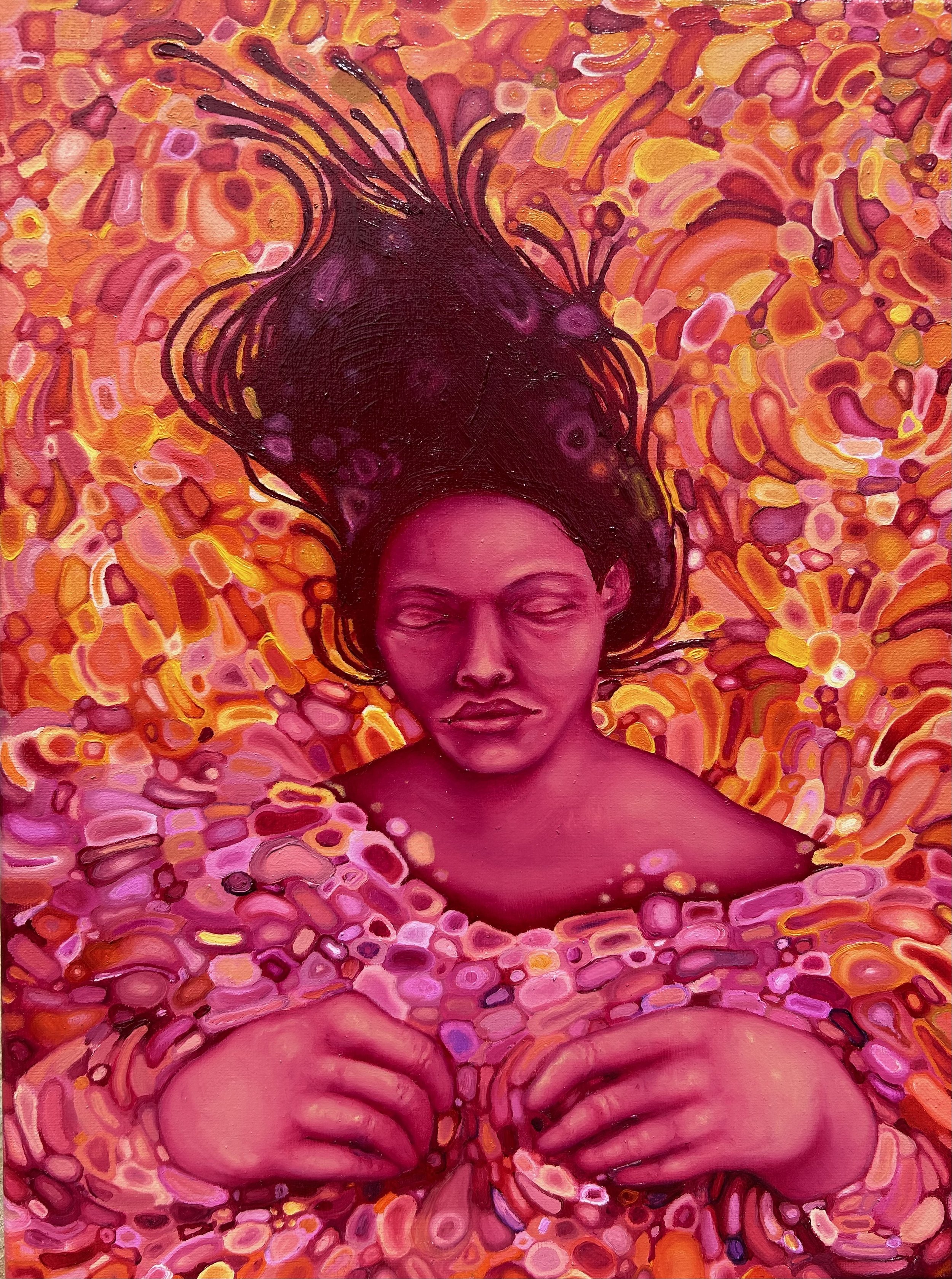 Amalgamated Matter, 2023, oil paint on canvas, 30x40cm.