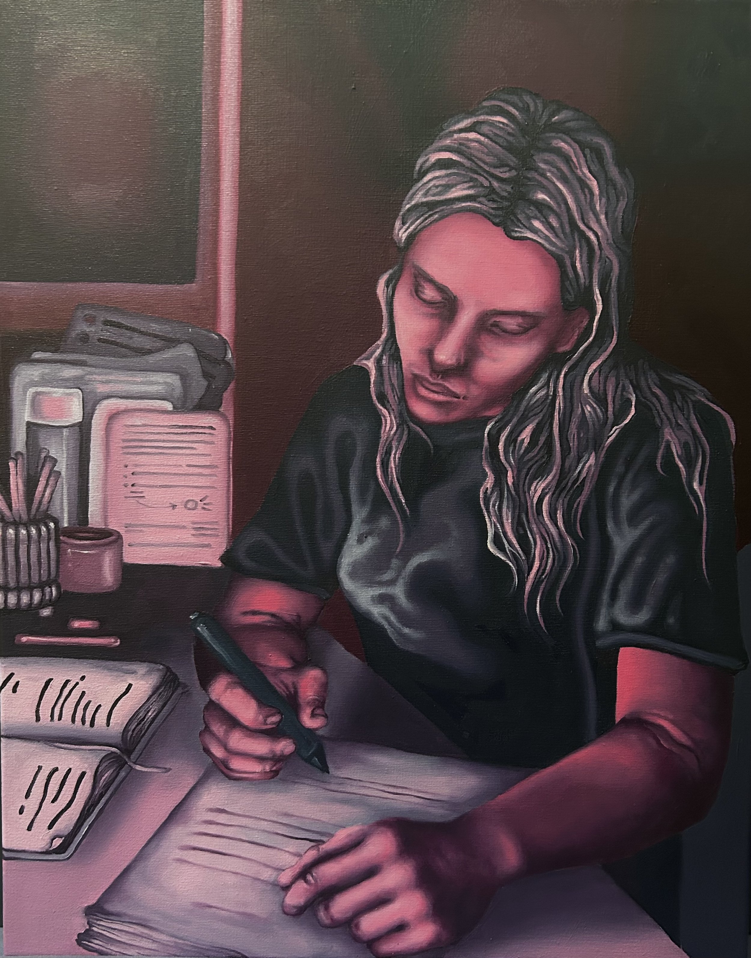 And Scene!, 2025, oil on canvas, 50x40cm