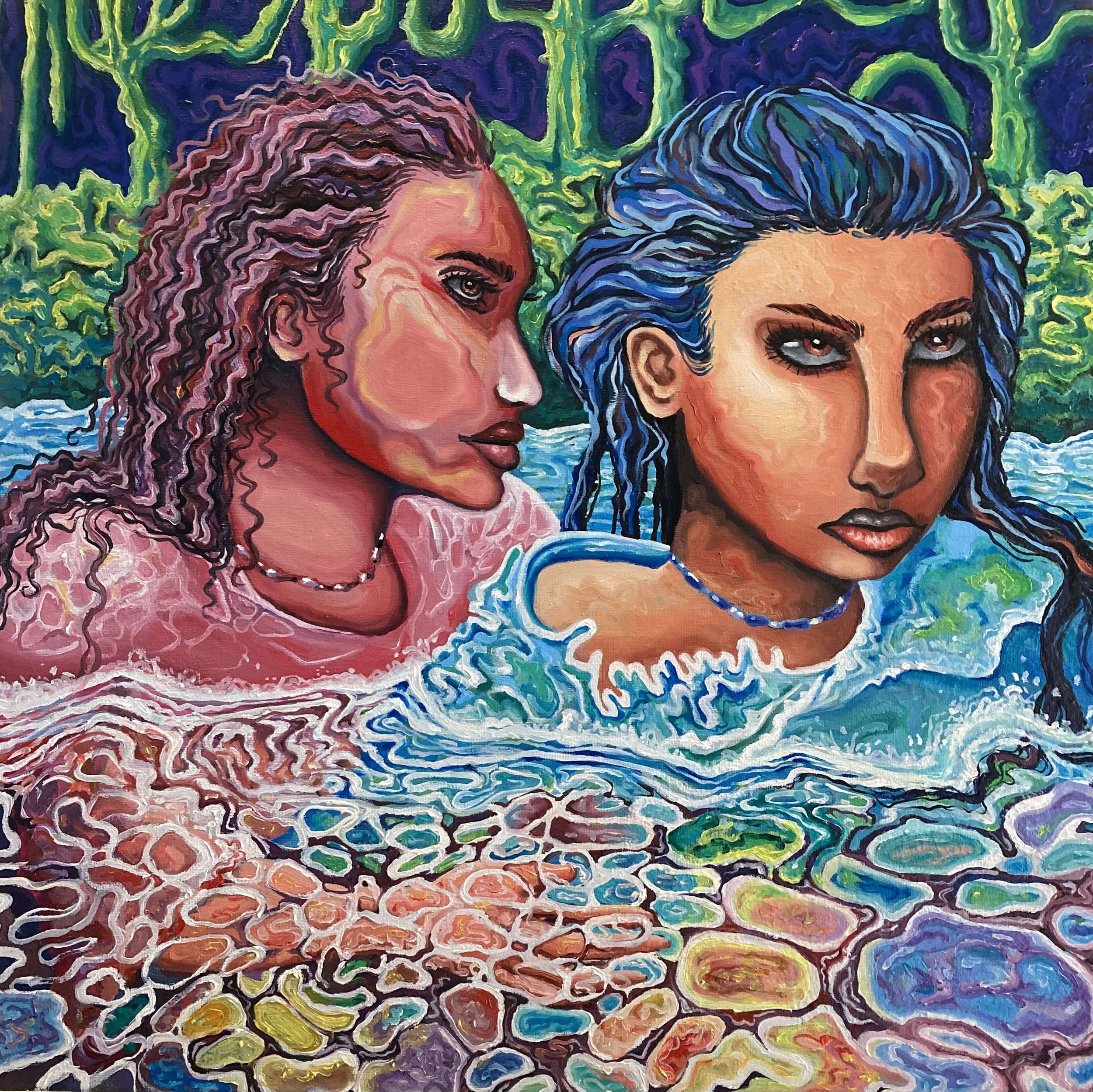 Aure Close-Up, 2022, oil paint on canvas, 60x60cm