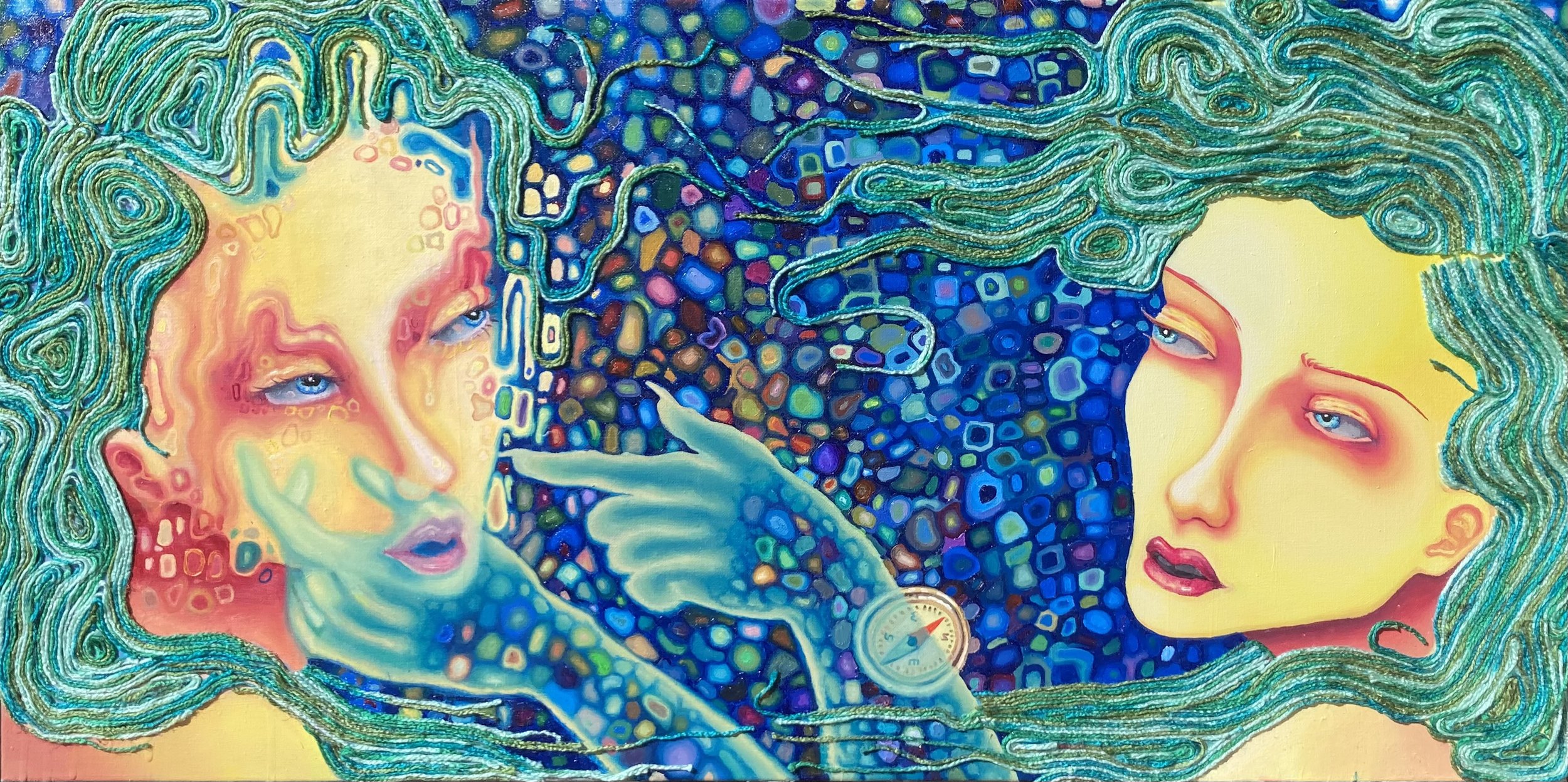 Identity Crisis, 2022, mixed media on canvas, 90x40cm.
