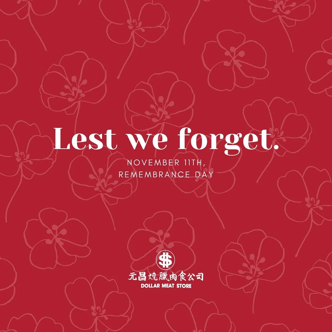 On this Remembrance Day, we pause to honour the bravery and sacrifice of those who served our country. 🇨🇦

Our doors are open today, thank you for supporting local and our Chinatown community.

#RemembranceDay #LestWeForget #VancouverChinatown #Sho