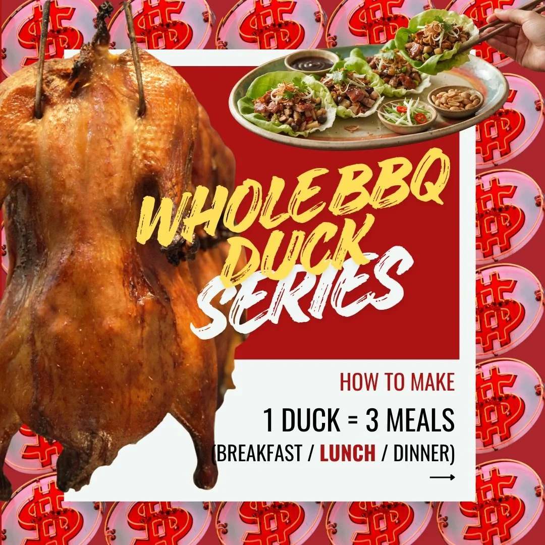 $38 for a WHOLE BBQ duck. 🦆 And we&rsquo;re still not done!

For lunch, we&rsquo;re turning our BBQ duck into Crispy BBQ Duck Lettuce Wraps ! Fresh, crunchy, and an easy way to enjoy your bbq duck a little differently. 🥬

Here&rsquo;s why you would