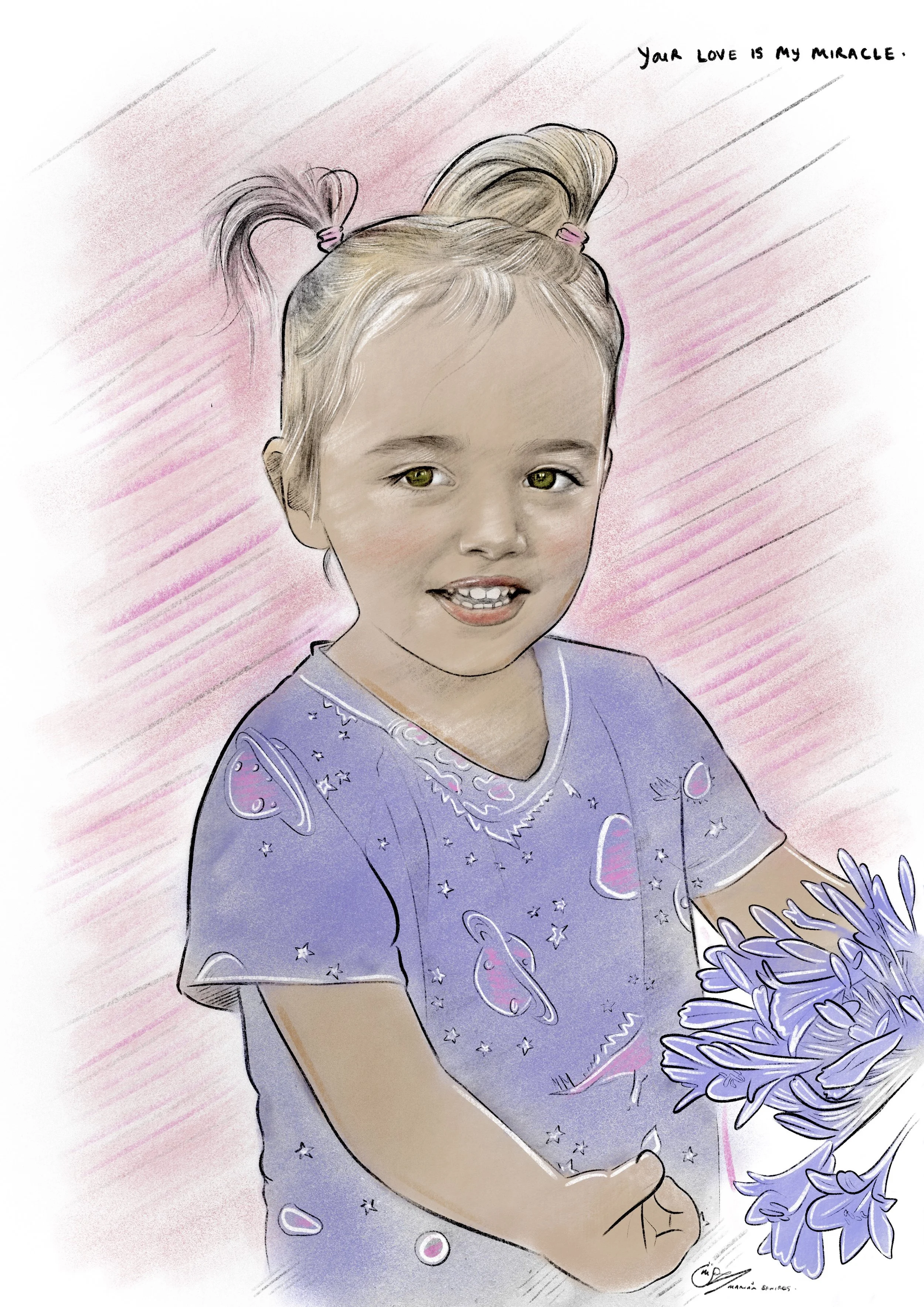 Simple Colour Framed Portrait