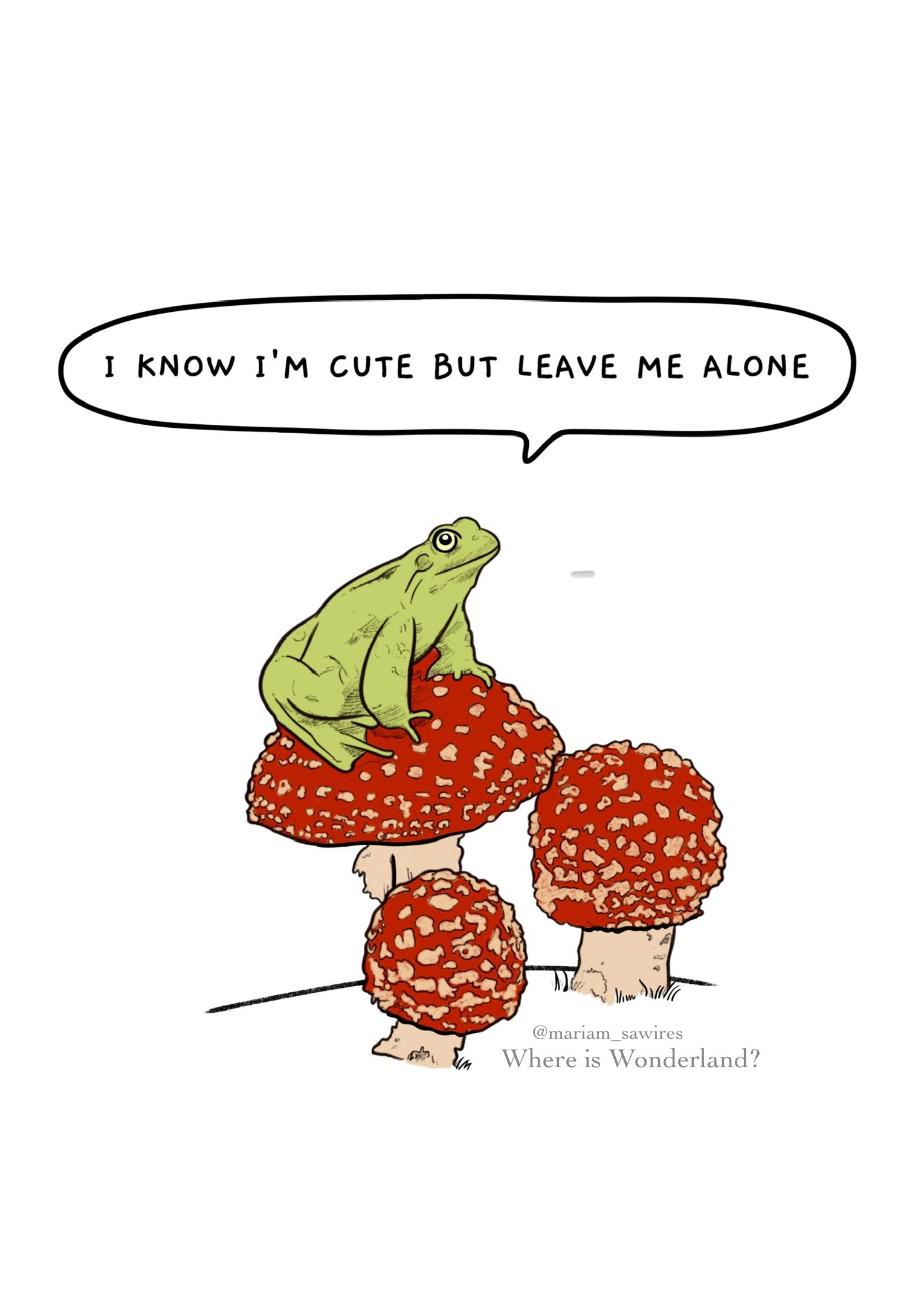 "I know I'm cute but leave me alone." Frog T shirt