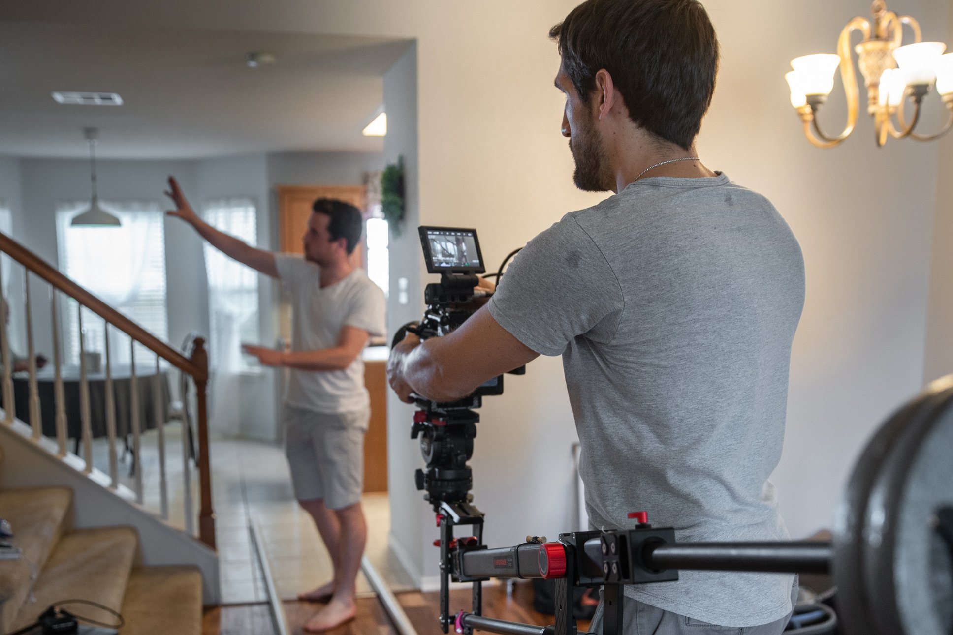 Behind-the-Scenes - Roses are Grey - Red Camera on Jib Framing