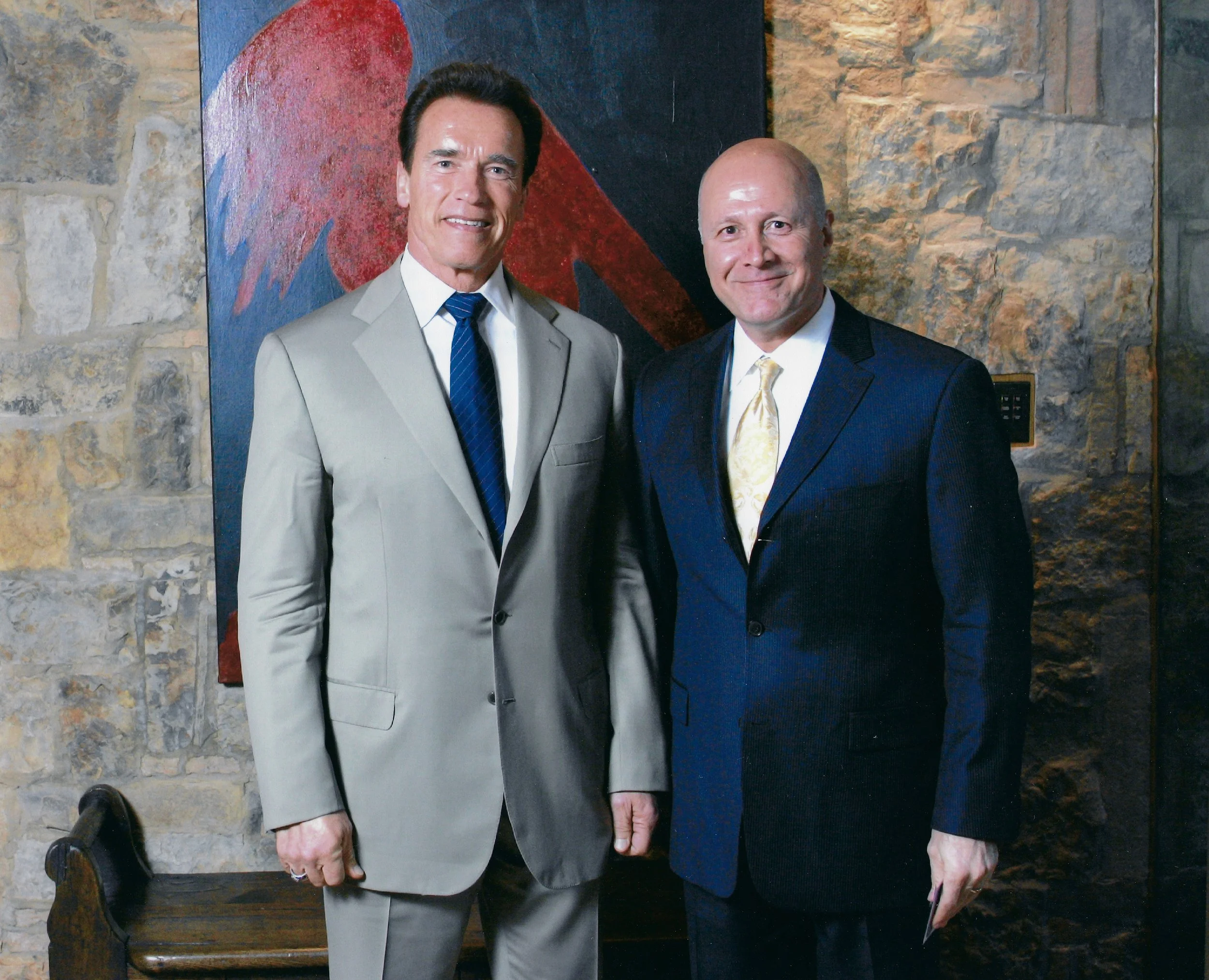 Amir with Governor Arnold Schwartznegger