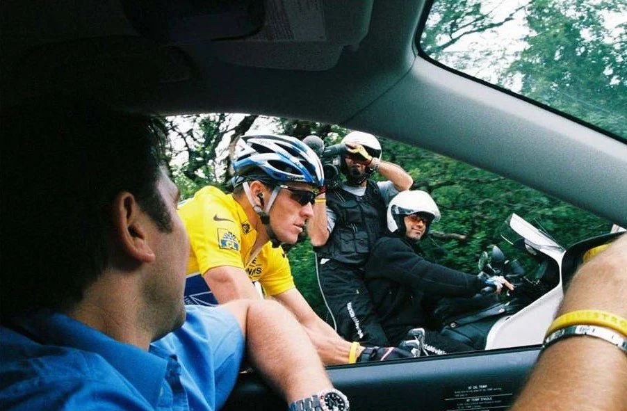 Lance Armstrong and Johan Bruyneel - 2004 Tour De France