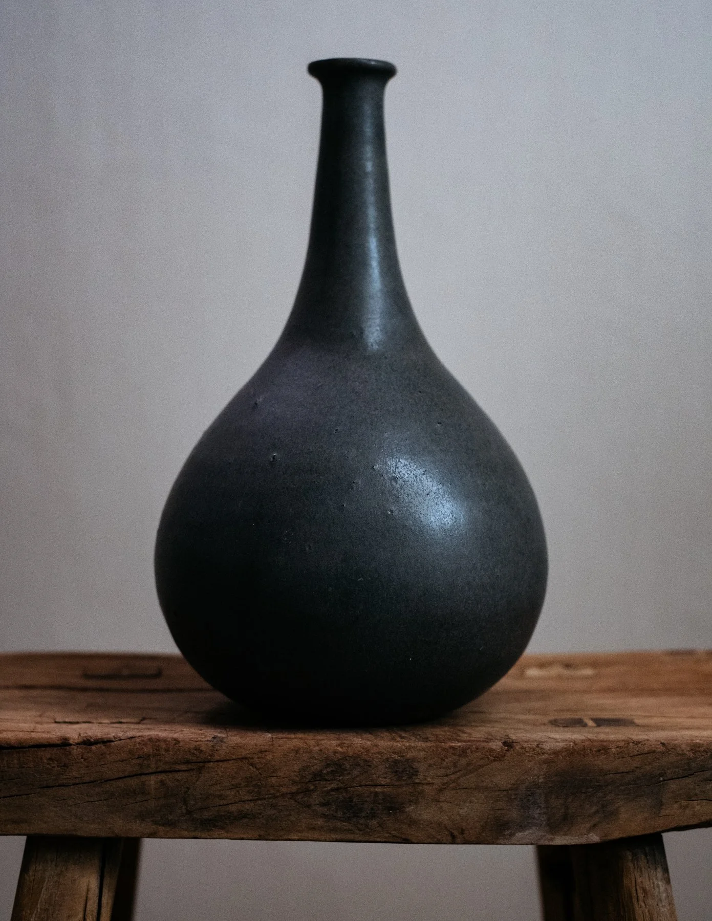 SOLD OUT - charcoal fluted vase, medium