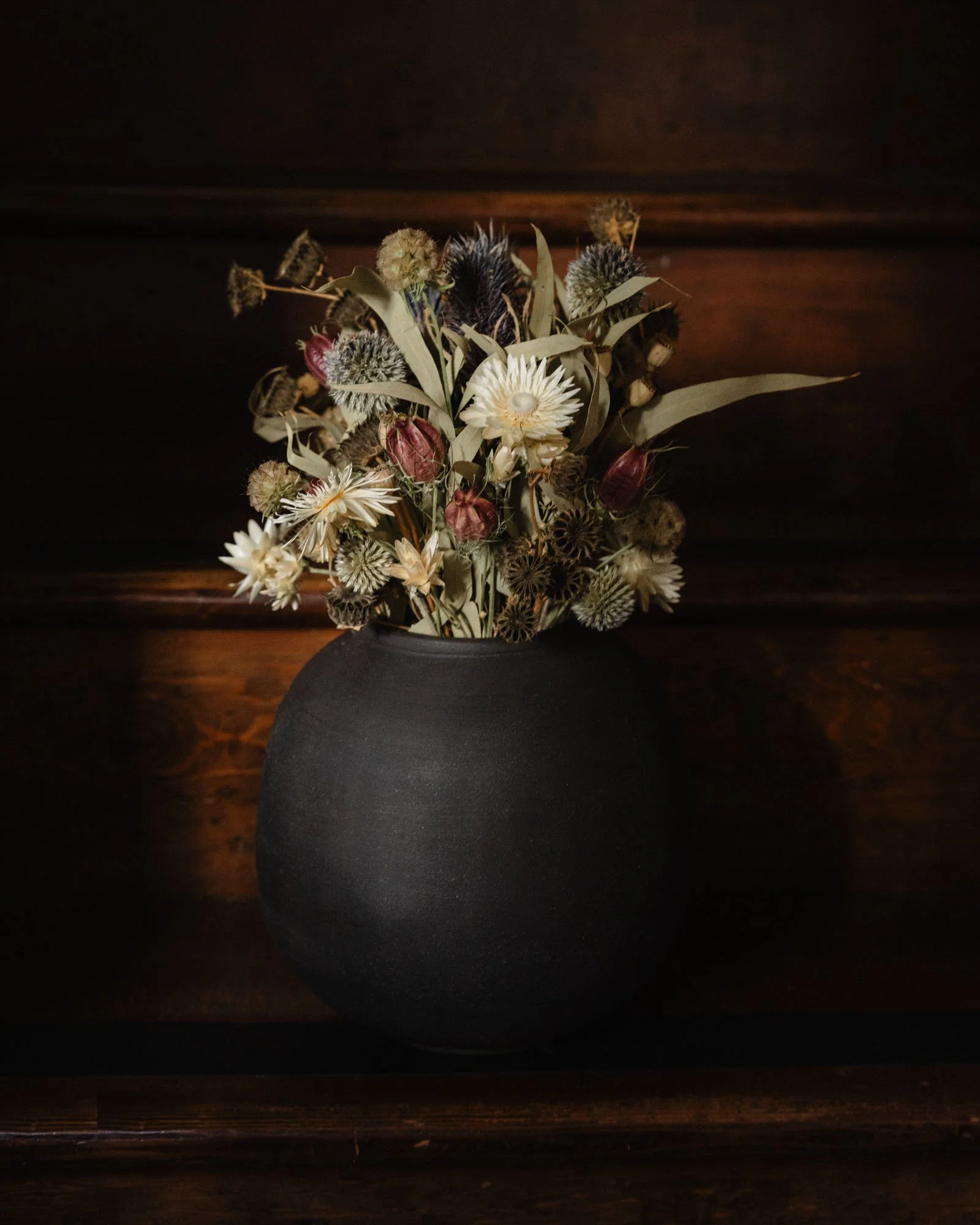 SOLD OUT - textured moon jar, large, dark