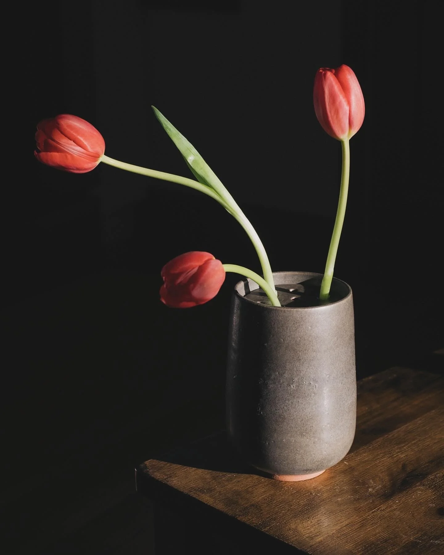 charcoal sprout vase, tall