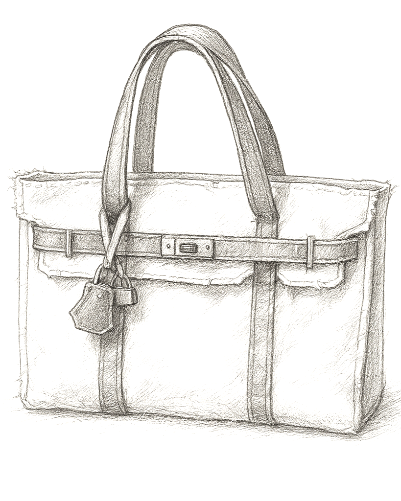 Boatkin-style tote made from upcycled L.L. Bean Boat and Tote, with customizable canvas trim.