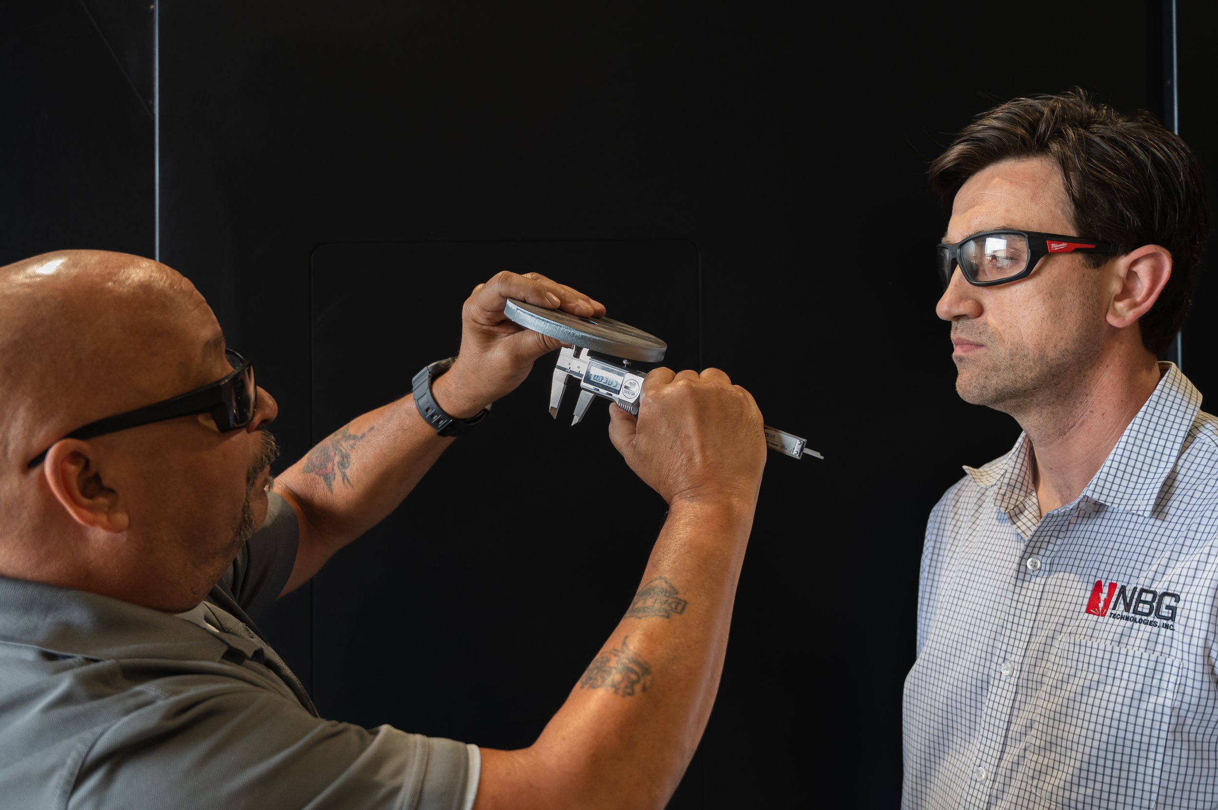 Caliper measurements of a sheet metal part