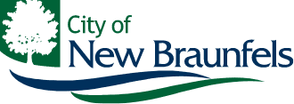 Logo of the City of New Braunfels with a tree and wave design