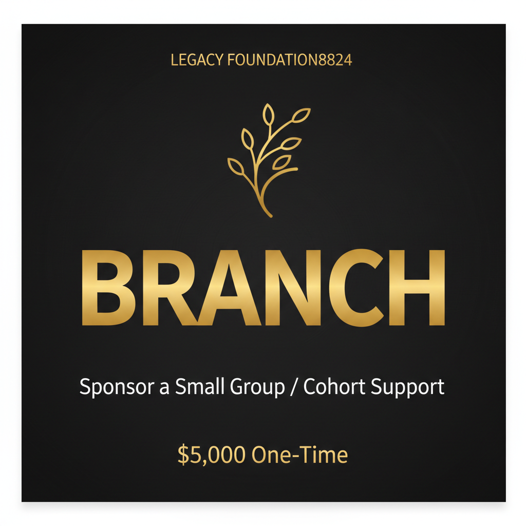 BRANCH Sponsorship — $5,000 (Sponsor a Small Group / Cohort Support)