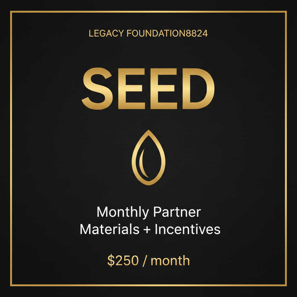 SEED Monthly Partner — $250/month Materials + Incentives Support