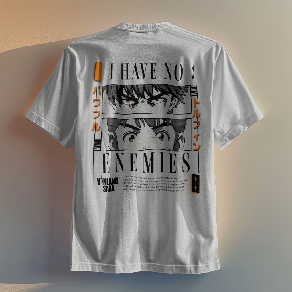 Shop the Vinland Saga Graphic Tee by KBR Creation. This high-quality, unique anime design is perfect for fans of bold graphic tees and stylish streetwear.