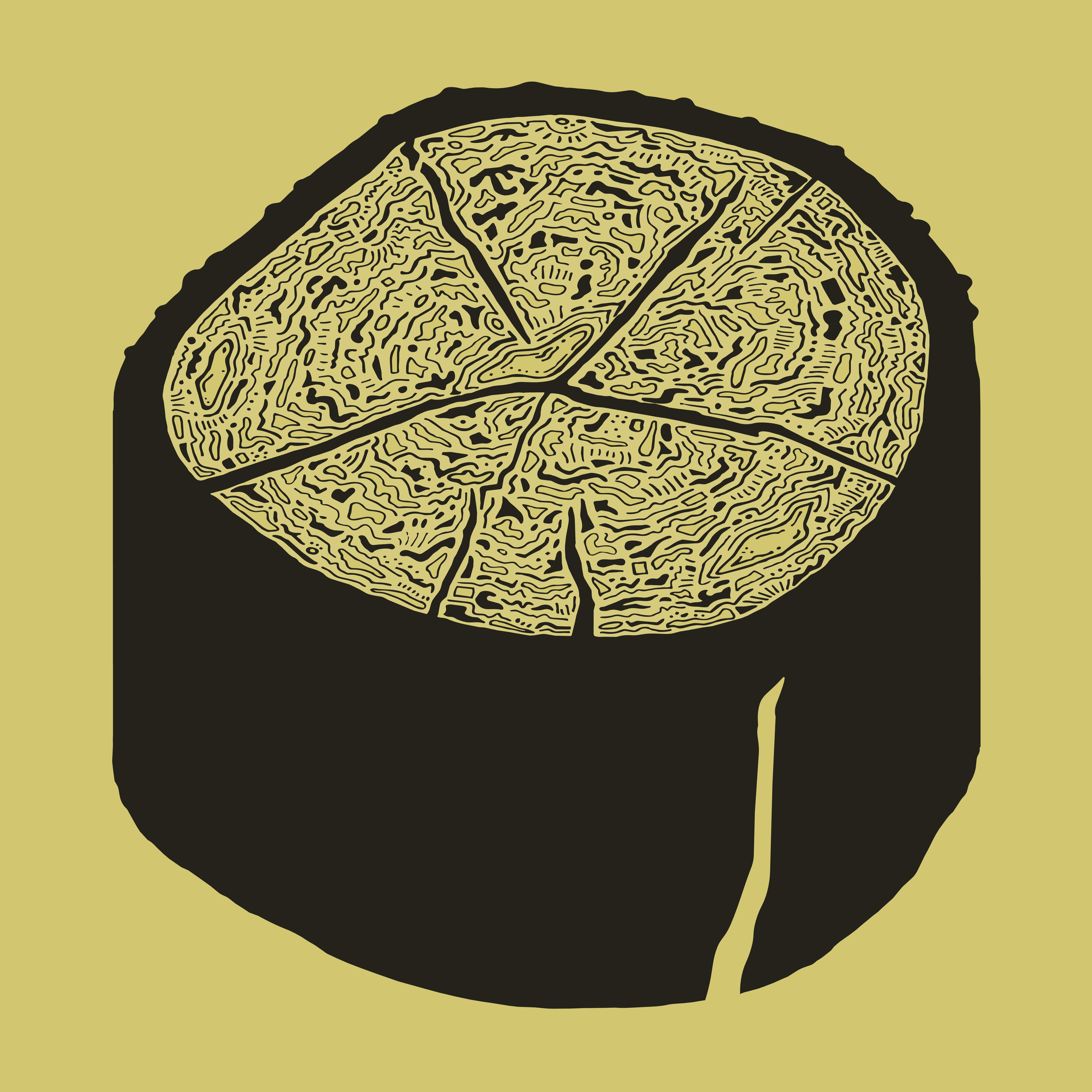 Type B Stump - Pen & Ink Drawing turned into Digital Illustration