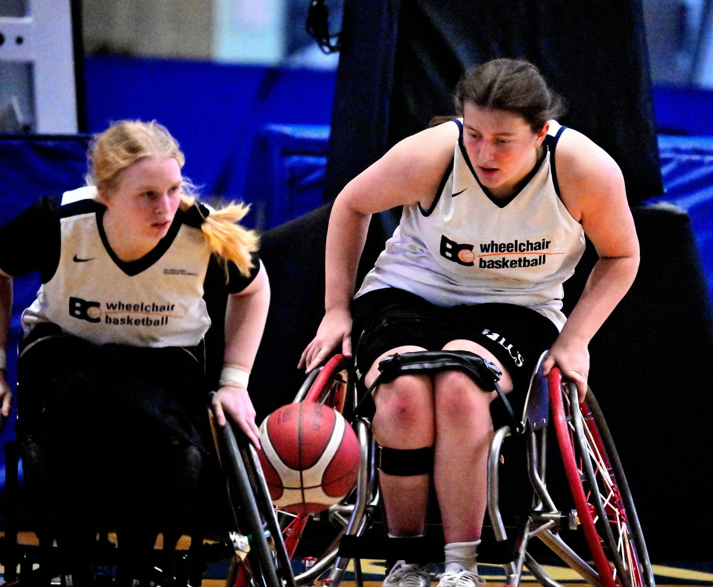 Wheelchair basketball action shot