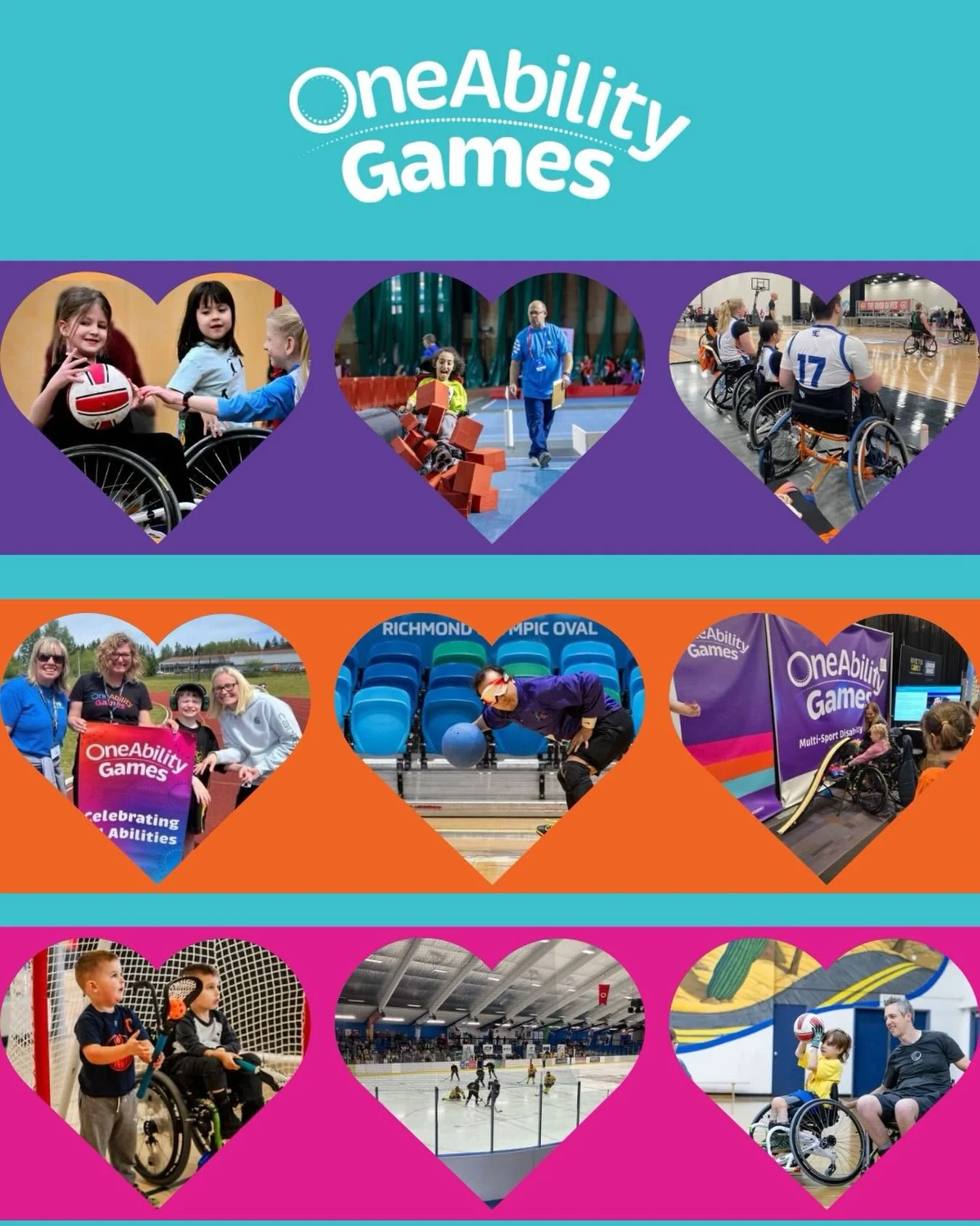 This Valentine&rsquo;s Day, we&rsquo;re celebrating the love of sport ❤️

Because everyone deserves the chance to play, compete, and belong.

#OneAbilityGames #InclusiveSport #SportForAll #ValentinesDay

Image description: A colorful Valentine-themed