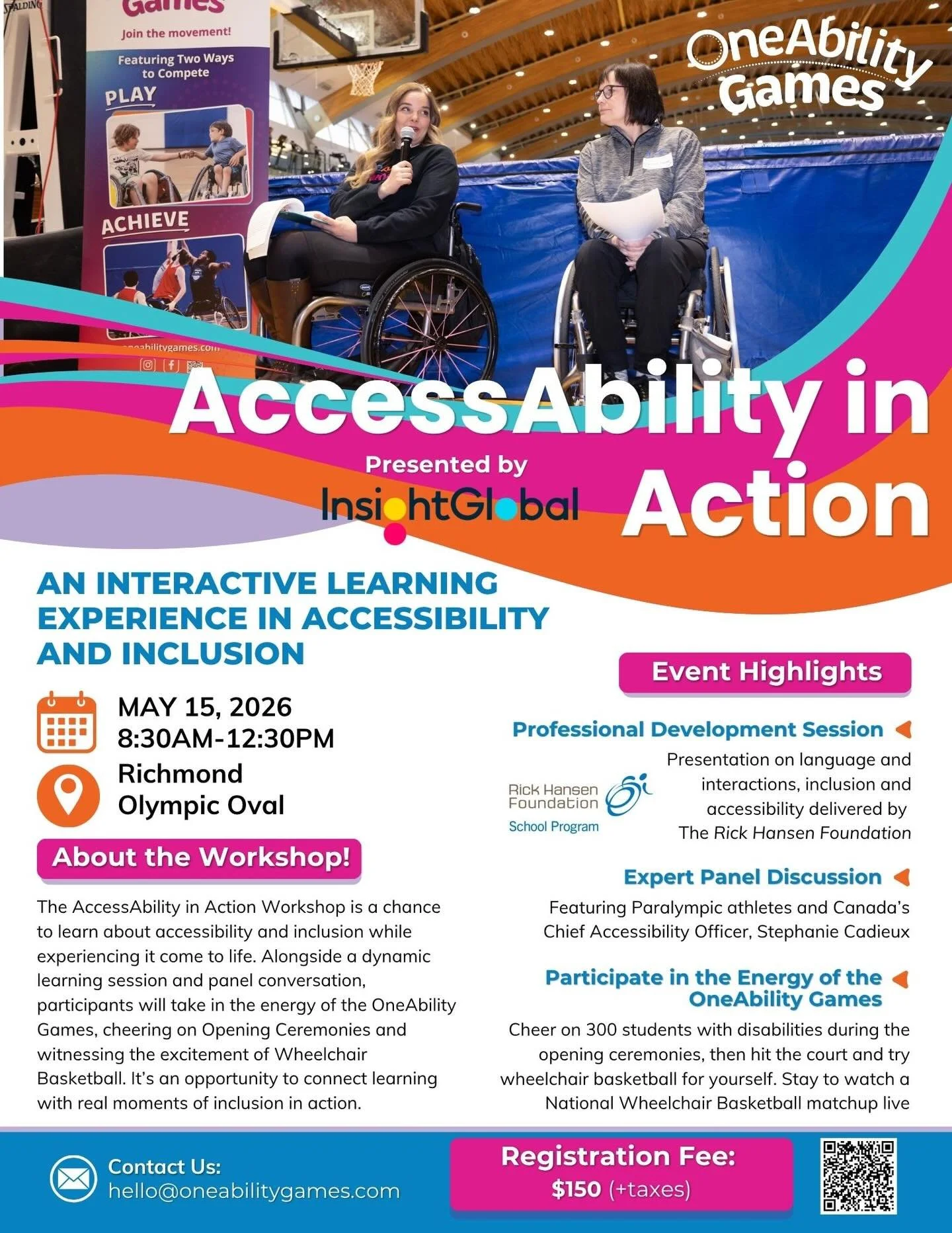 ✨ AccessAbility in Action Workshop✨

Join us for an interactive learning experience in accessibility and inclusion!

On May 15, 2026, we&rsquo;re bringing together educators, professionals, and community members at the Richmond Olympic Oval for a dyn