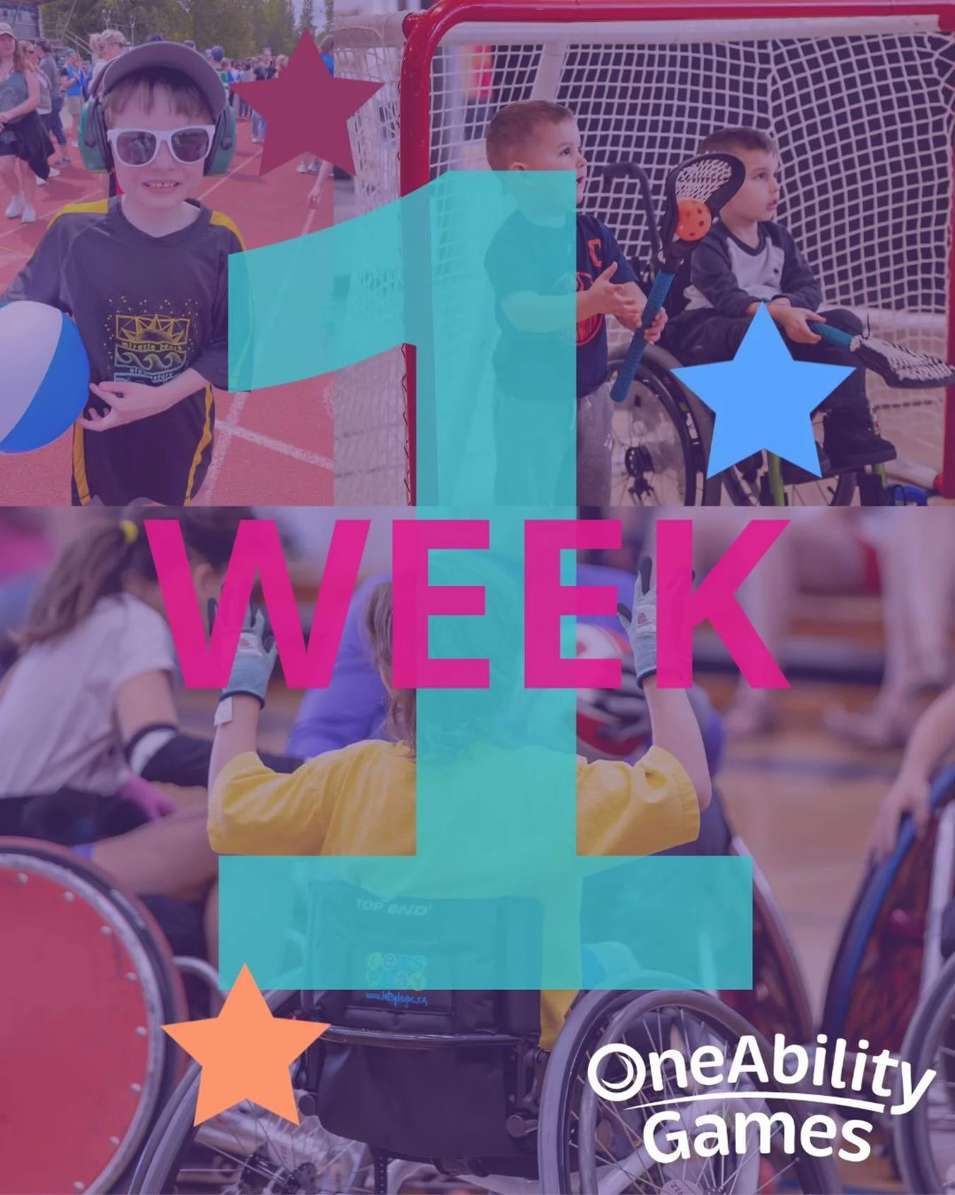 We are COUNTING DOWN the days! The OneAbility Games is officially 1 week away and we could not be more excited! 🎉

The energy, smiles, and incredible athletes all kick off with our Opening Ceremony next week and we cannot wait to celebrate with ever
